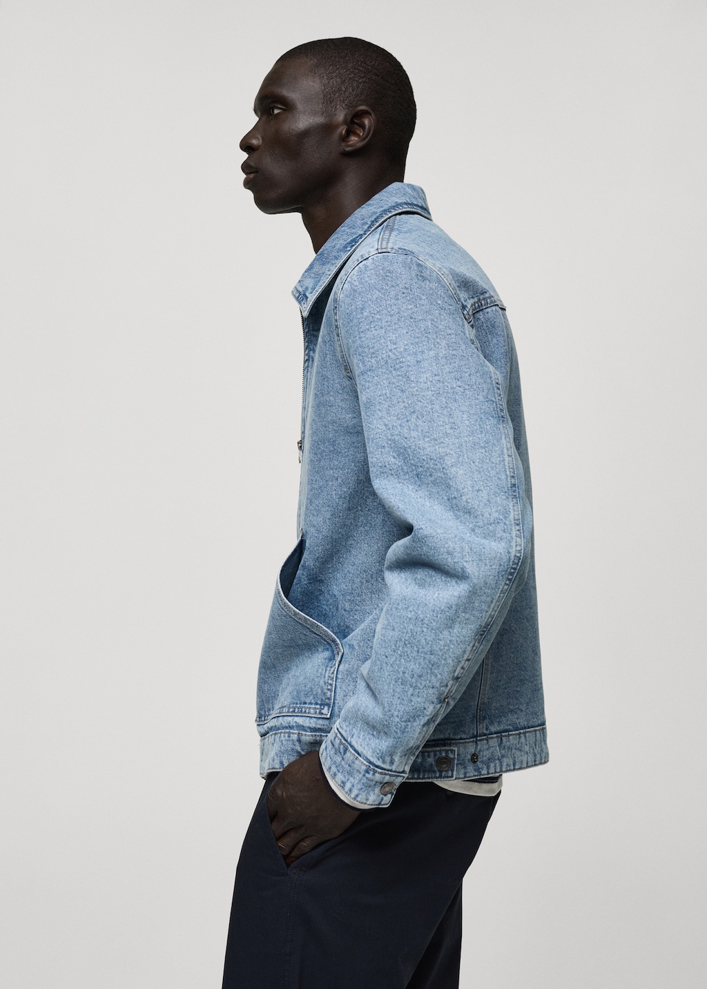 Quilted denim jacket - Men | MANGO USA Quilted denim jacket - Men | MANGO USA