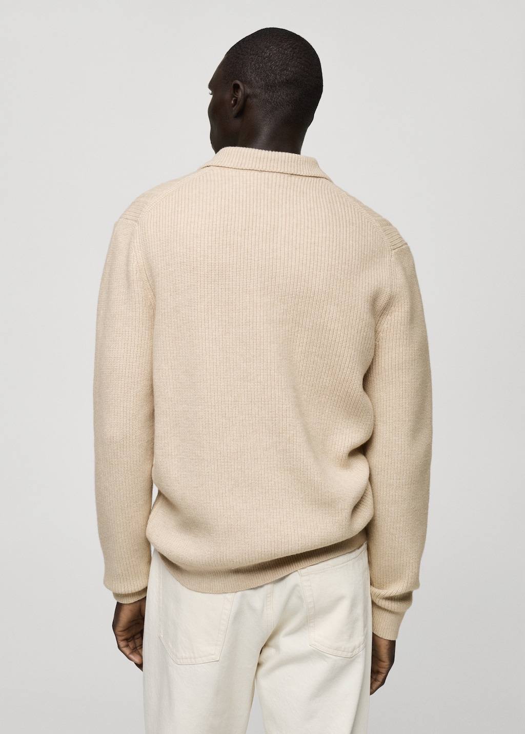 Knitted wool blend polo sweater - Men | MANGO USA Knitted wool blend polo sweater - Men | MANGO USA
