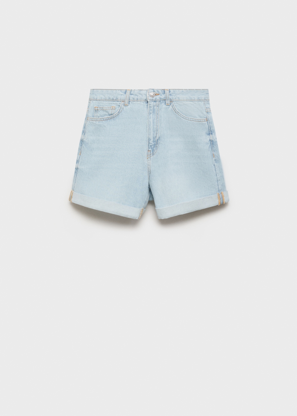 High-waisted mom-fit denim shorts - Women | MANGO USA