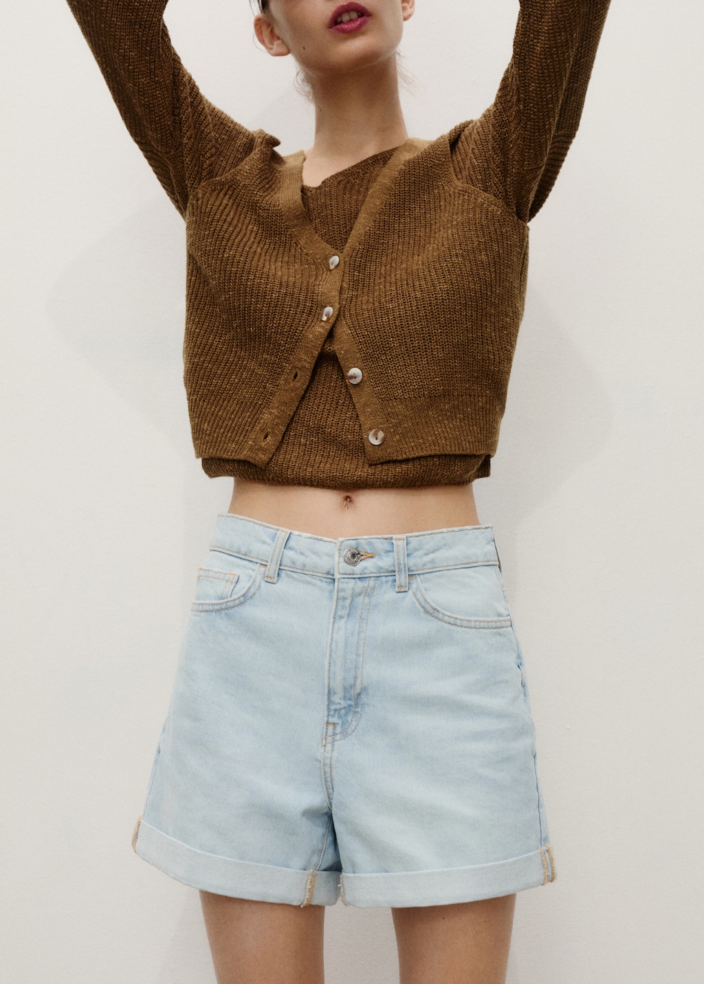 Mom-fit denim shorts - Women | MANGO USA Mom-fit denim shorts - Women | MANGO USA