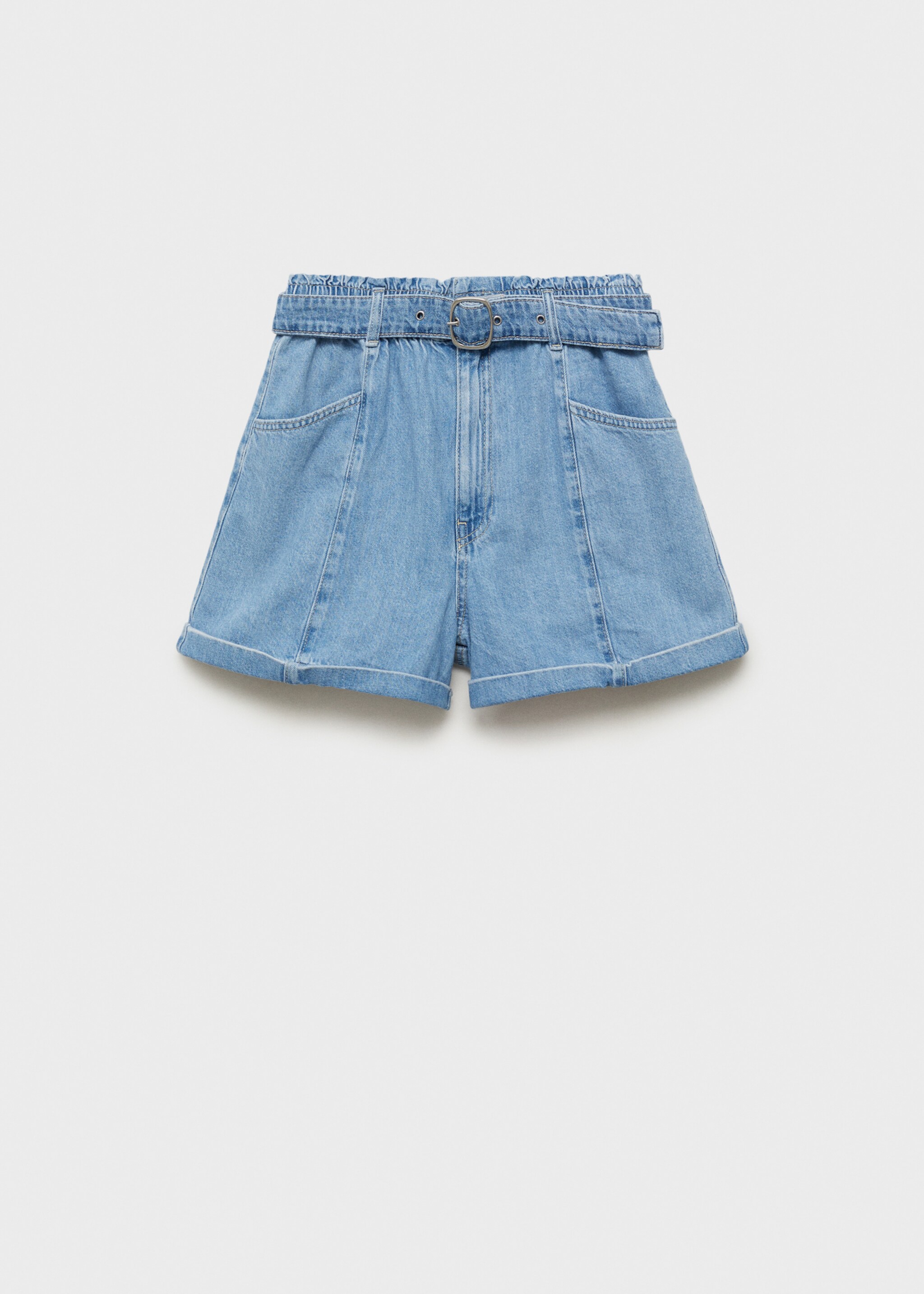 Shorts denim paperbag cinturón - Artículo sin modelo