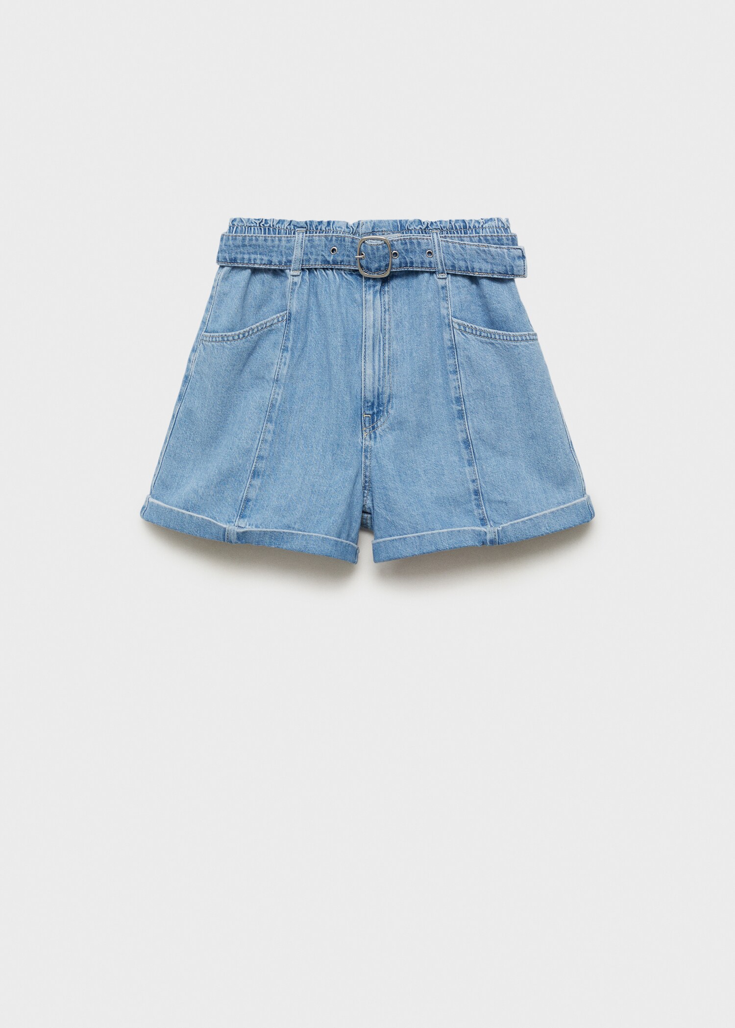 Short en jean paperbag avec ceinture - Article sans modèle