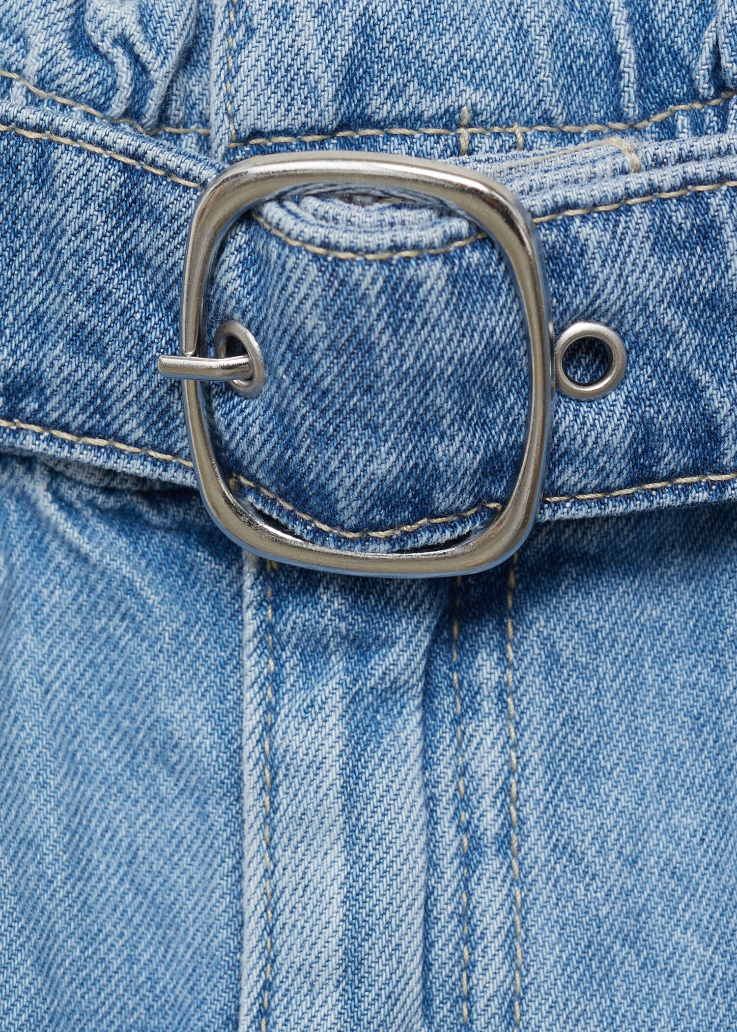 Short en jean paperbag avec ceinture - Détail de l'article 8