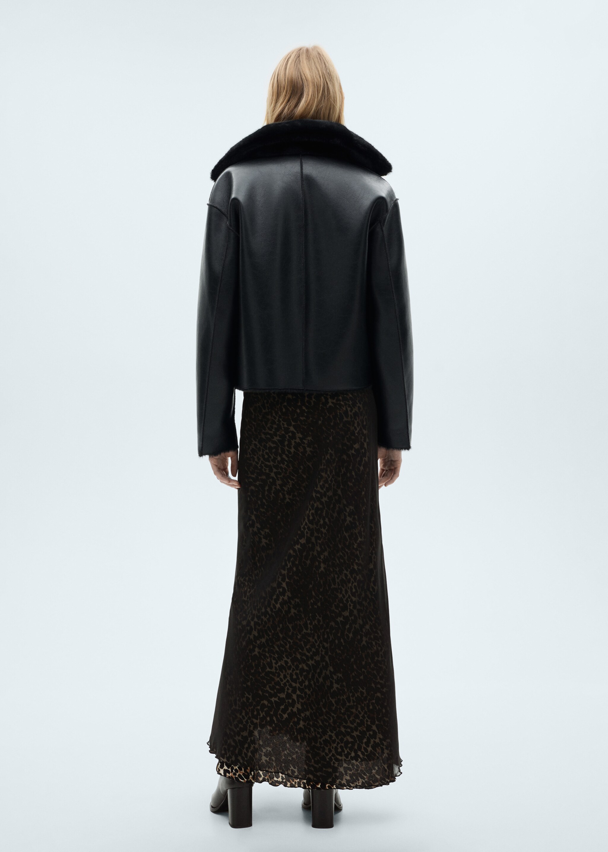 Leopard-print flared skirt - Reverse of the article