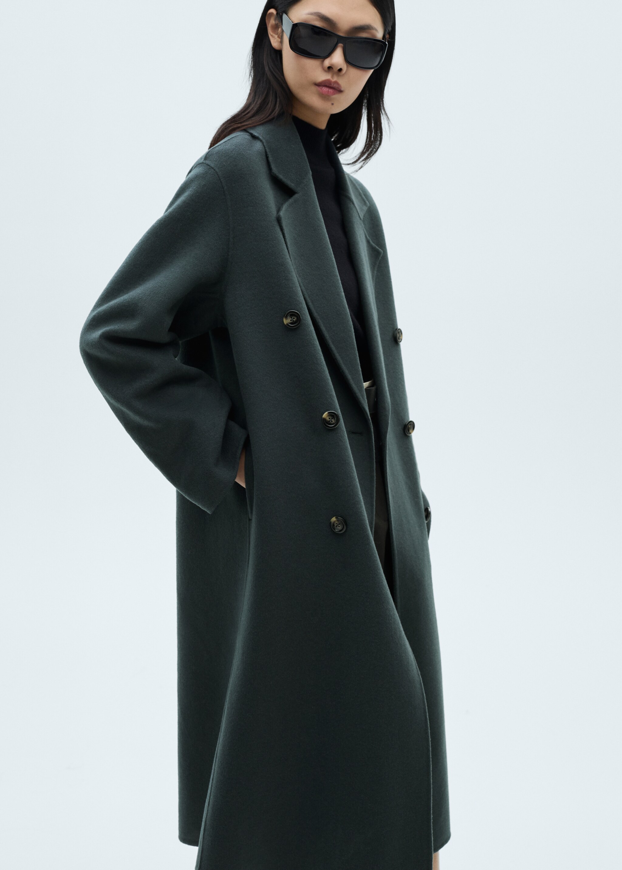 Handmade oversized wool coat - Medium plane
