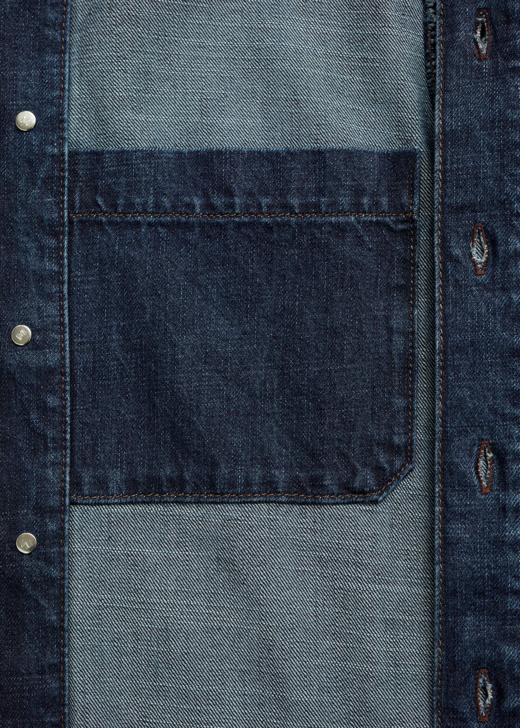 Regular-fit denim overshirt - Details of the article 0