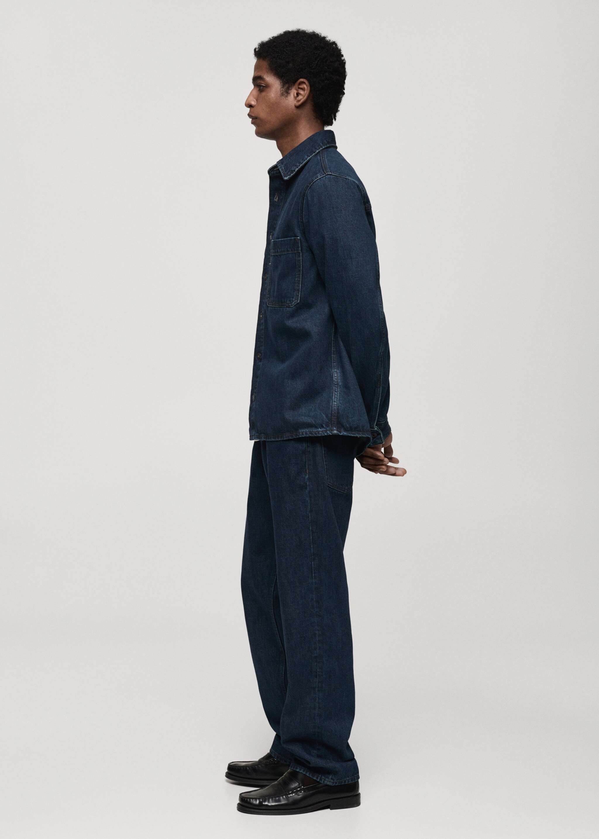 Regular-fit denim overshirt - Details of the article 2