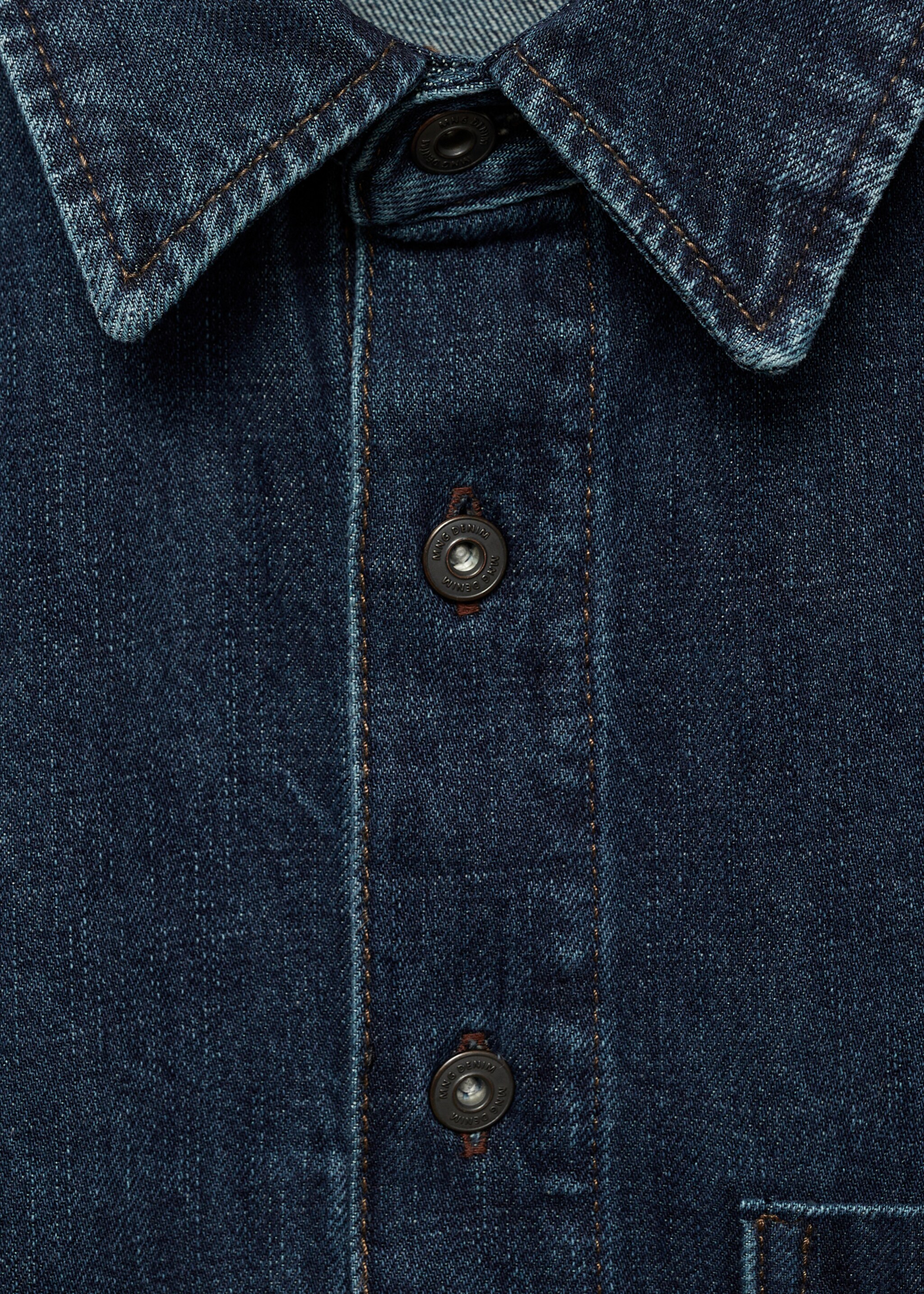 Regular-fit denim overshirt - Details of the article 8