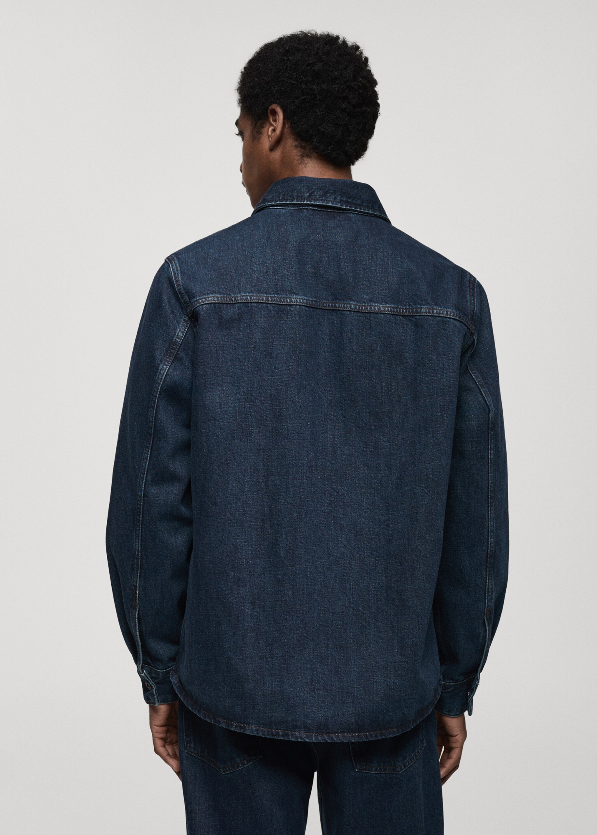 Regular-fit denim overshirt - Reverse of the article