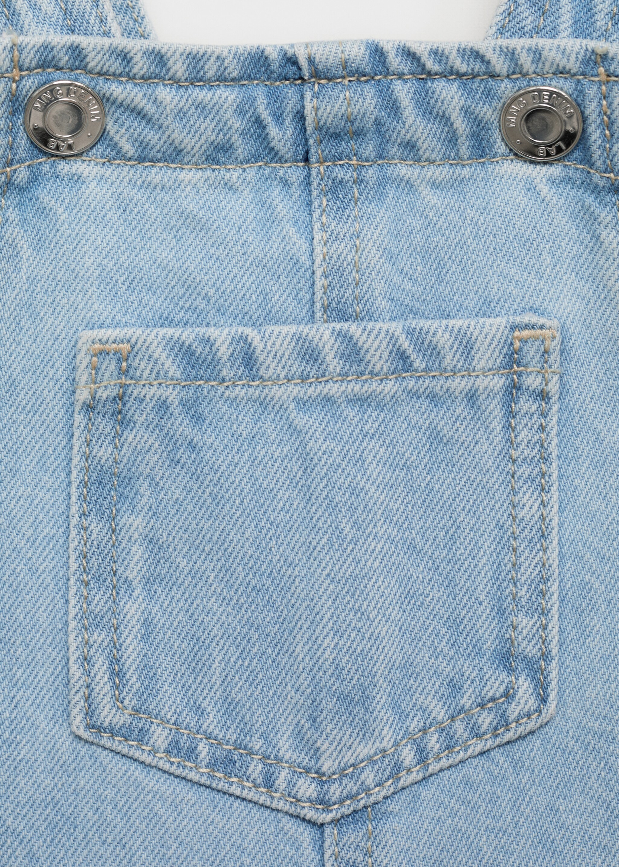 Long denim dungarees - Details of the article 8