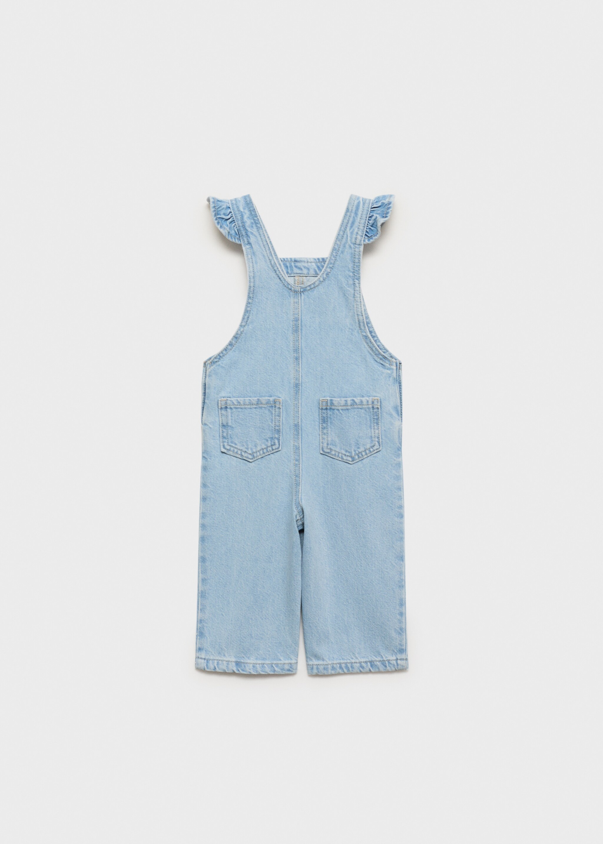 Long denim dungarees - Reverse of the article