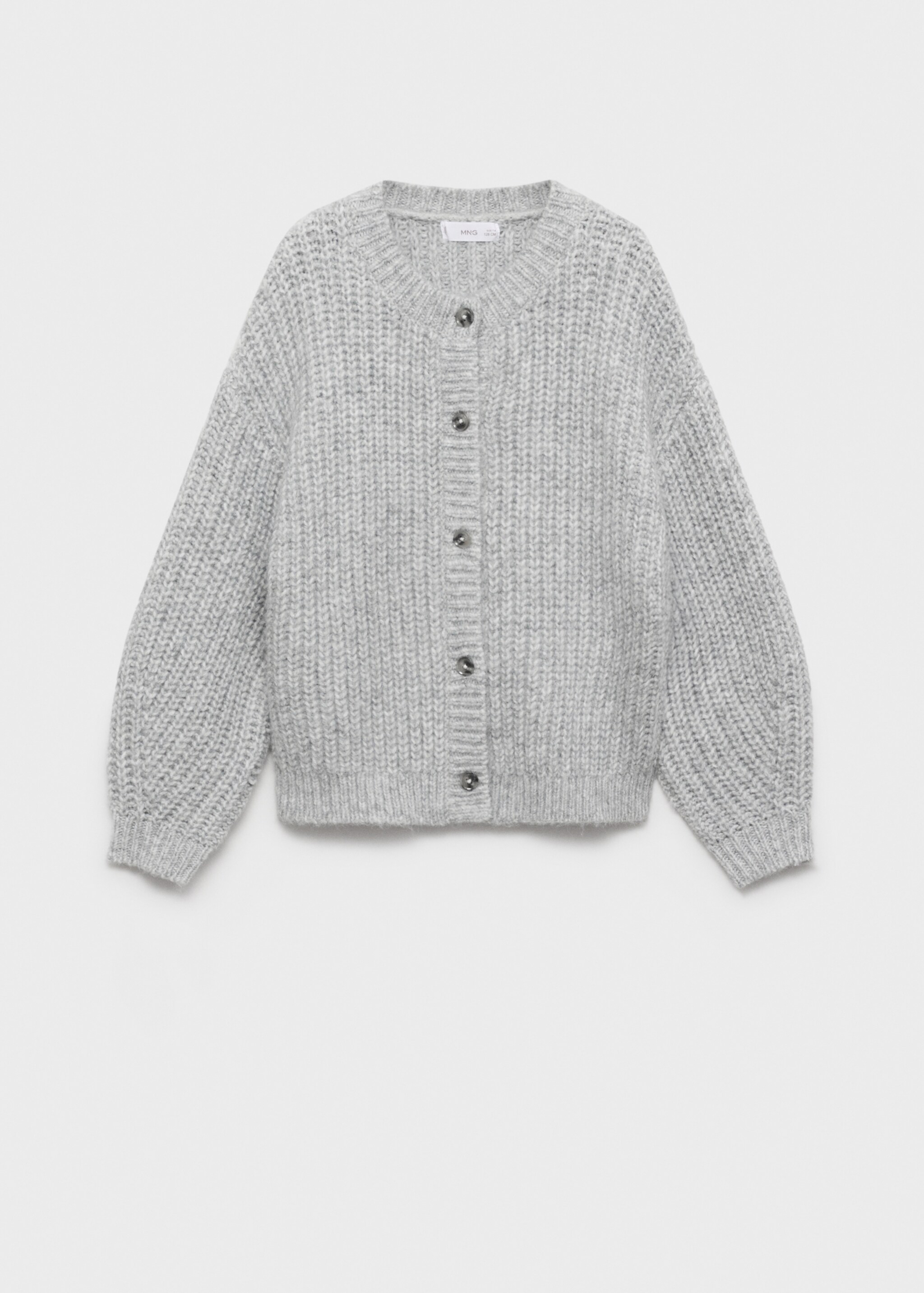 Ribbed knitted cardigan with buttons - Article without model