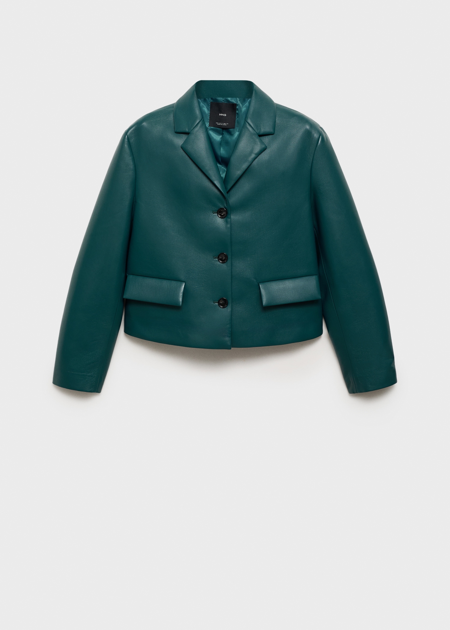 Leather-effect quilted jacket - Article without model