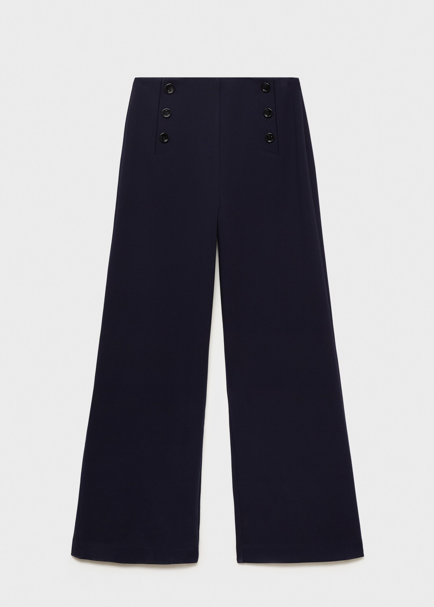 Wide-leg trousers with buttons - Article without model