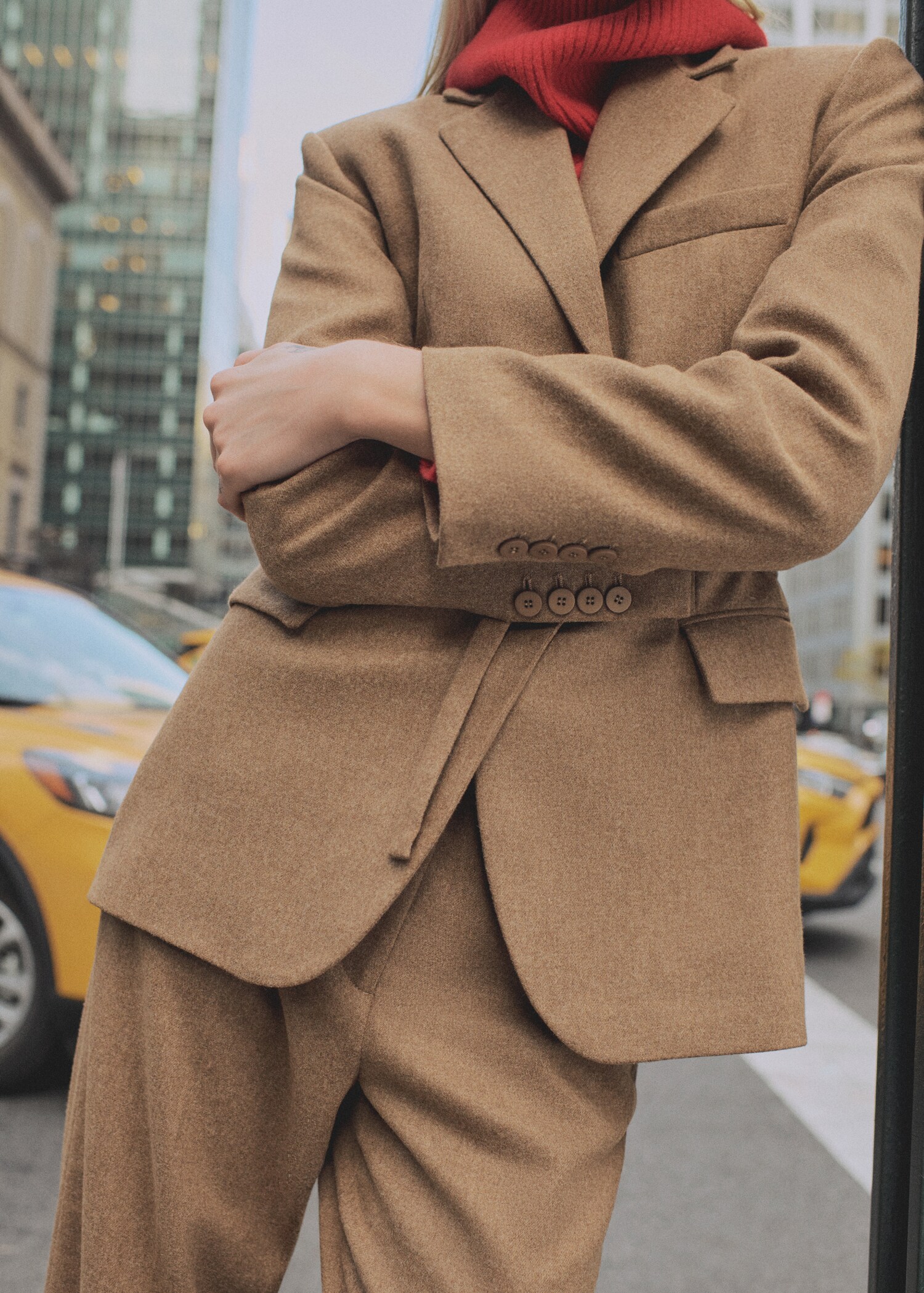 Wool-blend suit jacket - Medium plane
