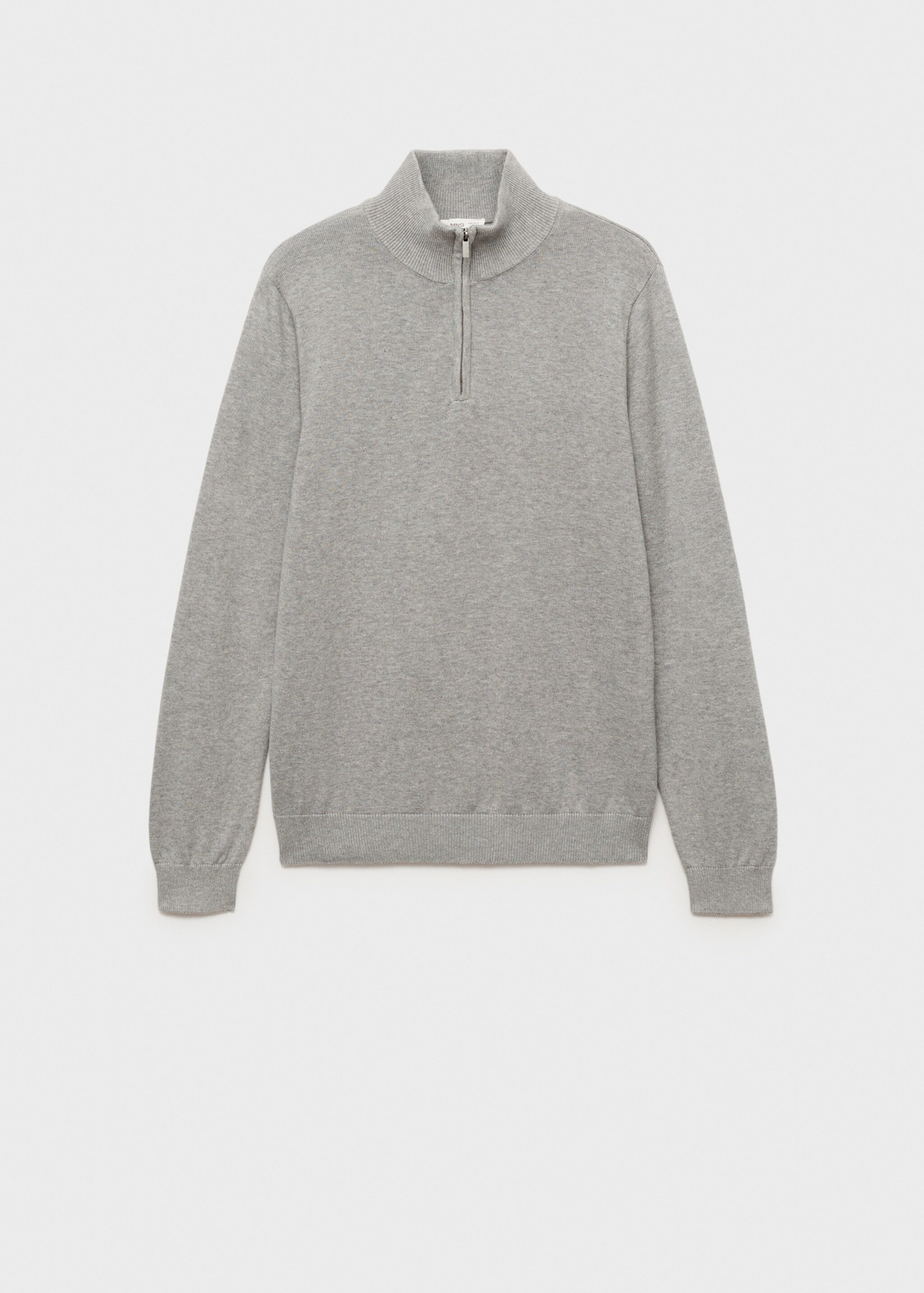 Perkins-neck sweater with zip - Article without model
