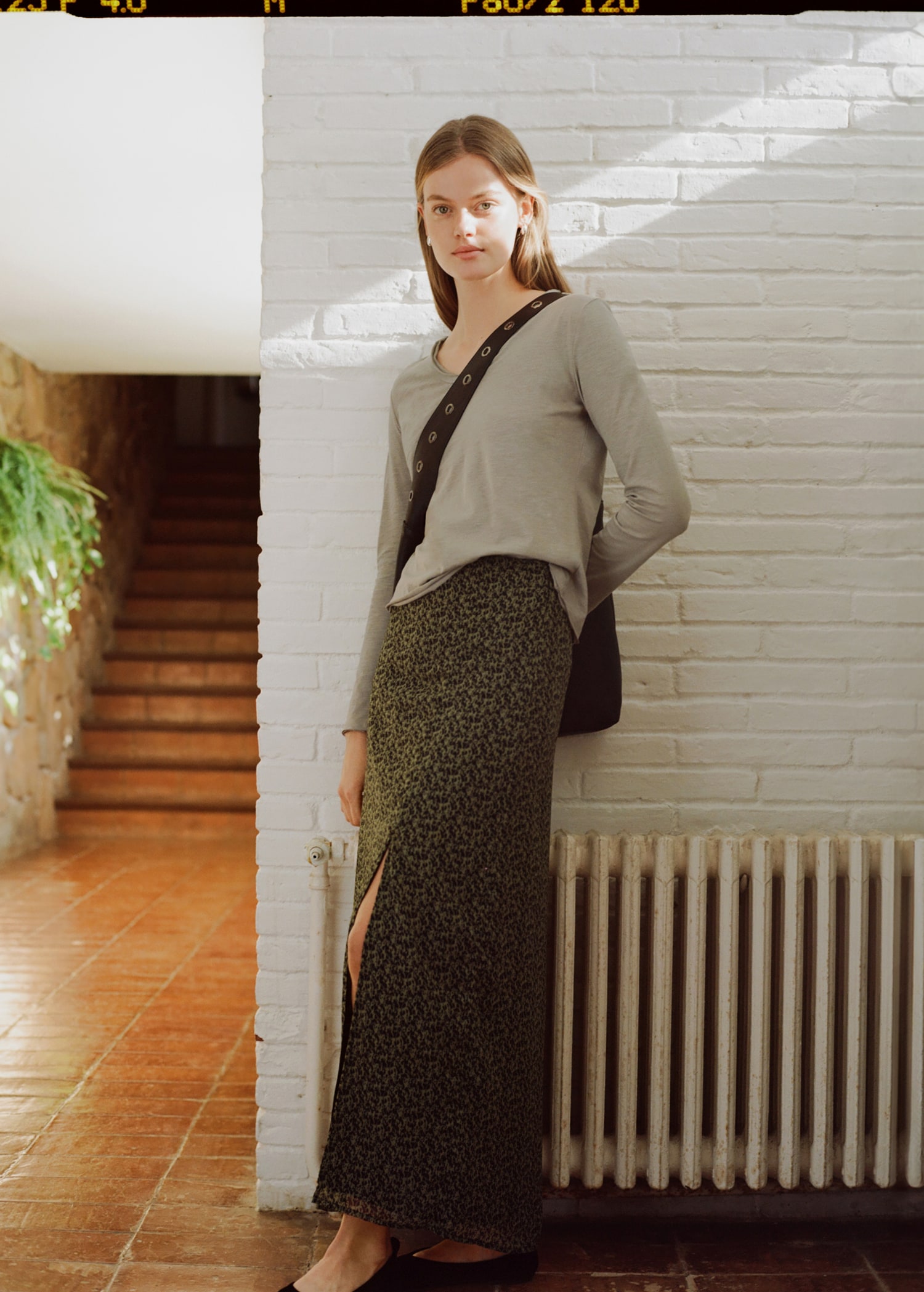 Printed long skirt - Details of the article 5