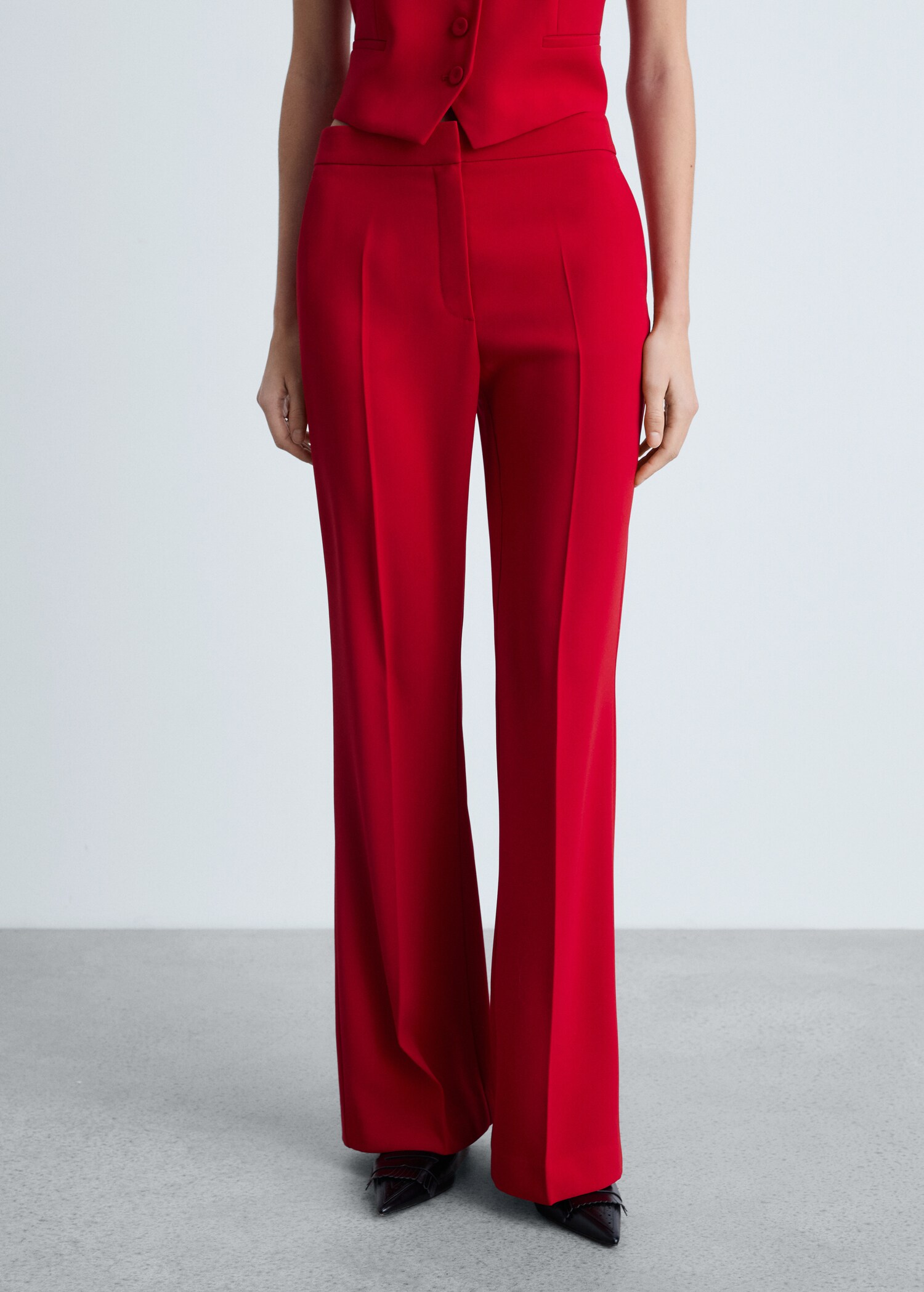 Pantalón traje wideleg - Plano medio