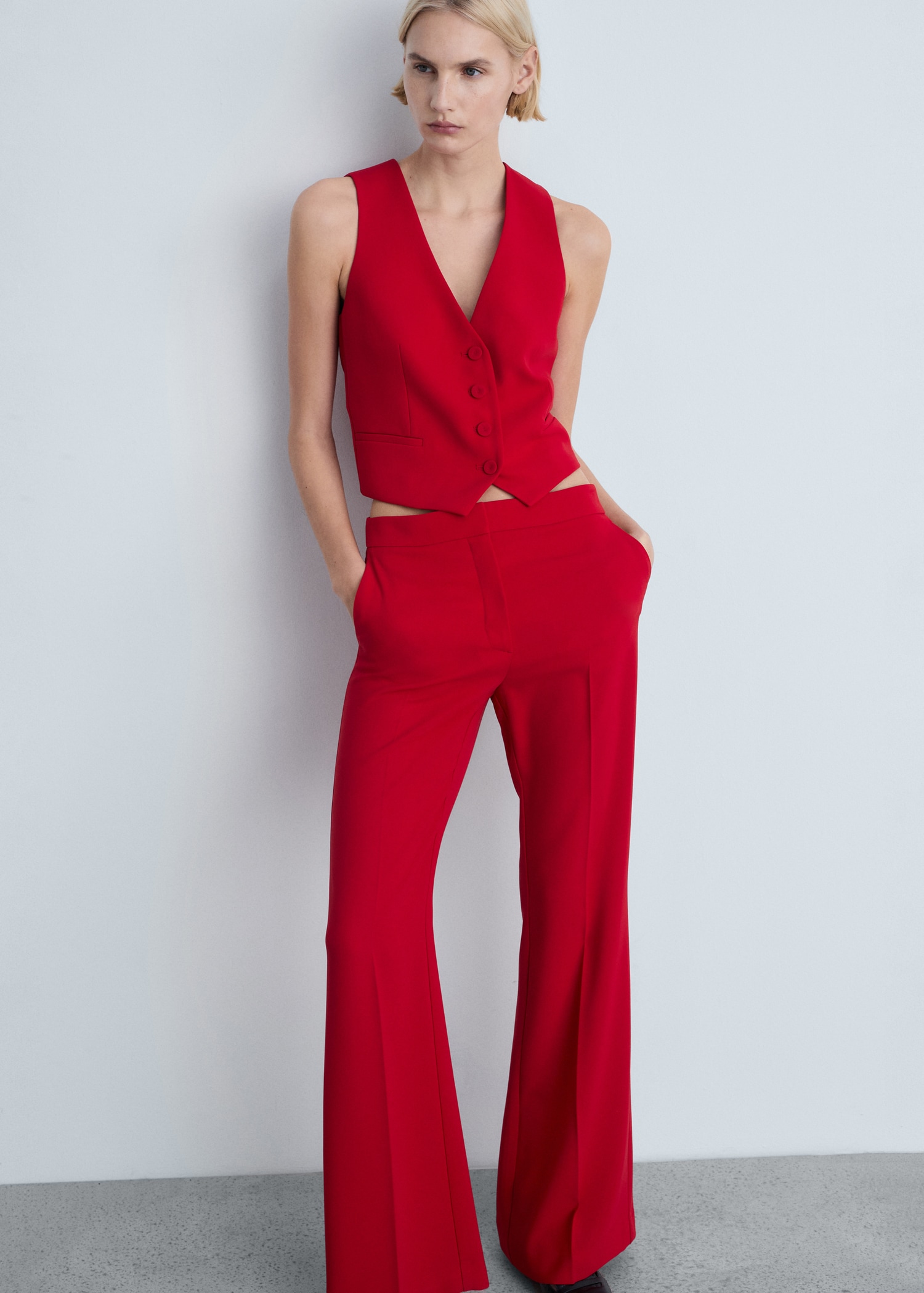 Wideleg suit pants - Women | MANGO USA