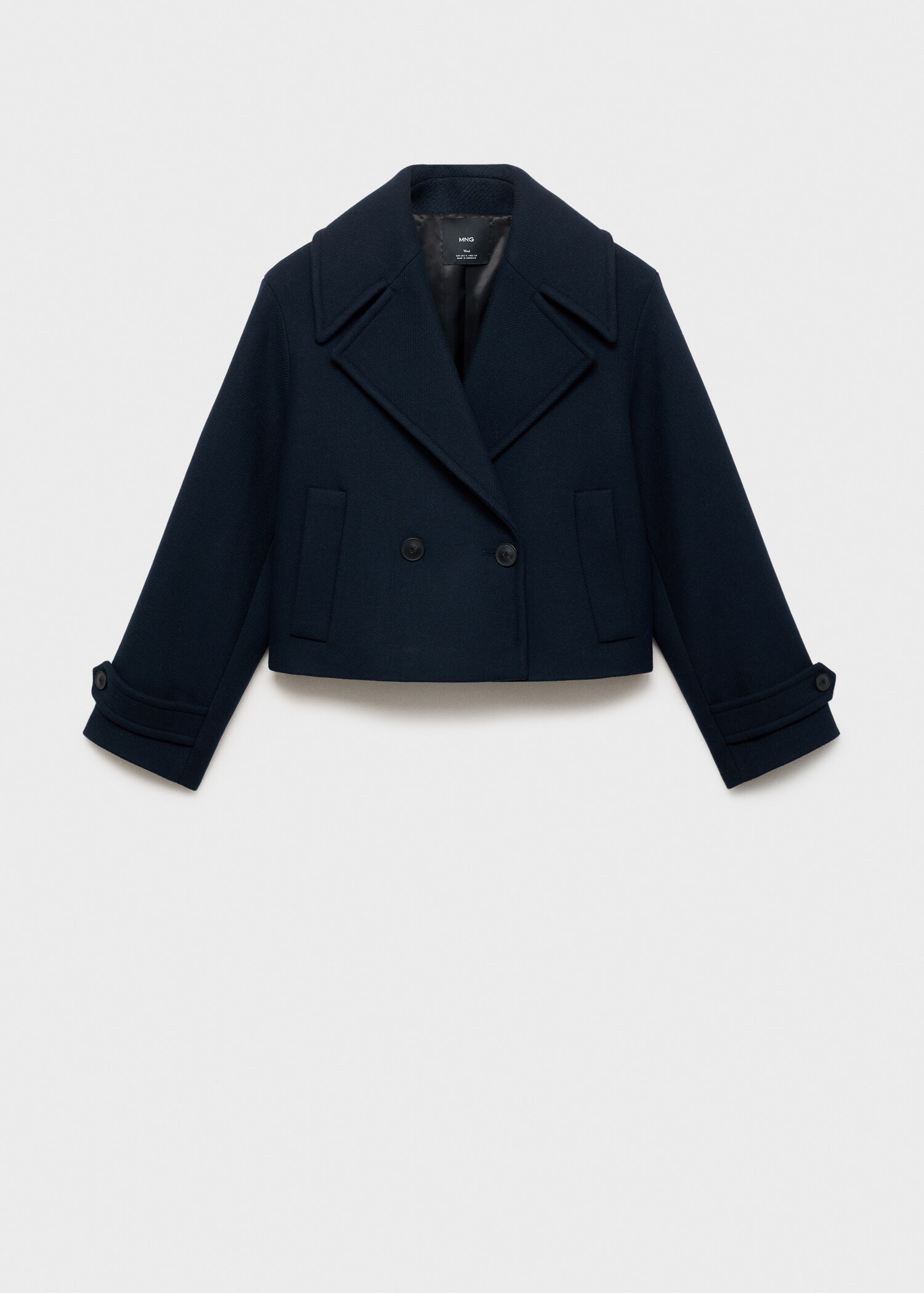 Wool-blend jacket with maxi lapels - Article without model