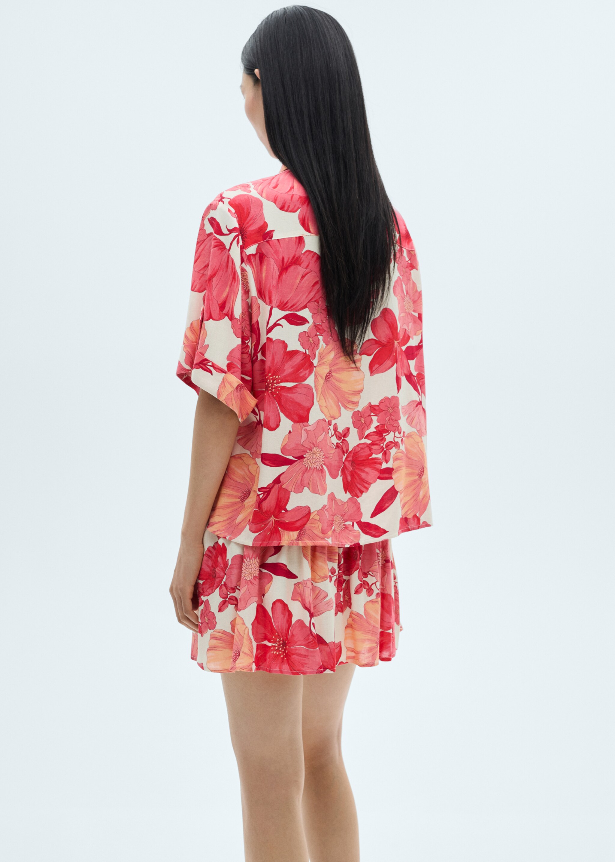 Chemise poches en imprimé fleuri - Verso de l’article