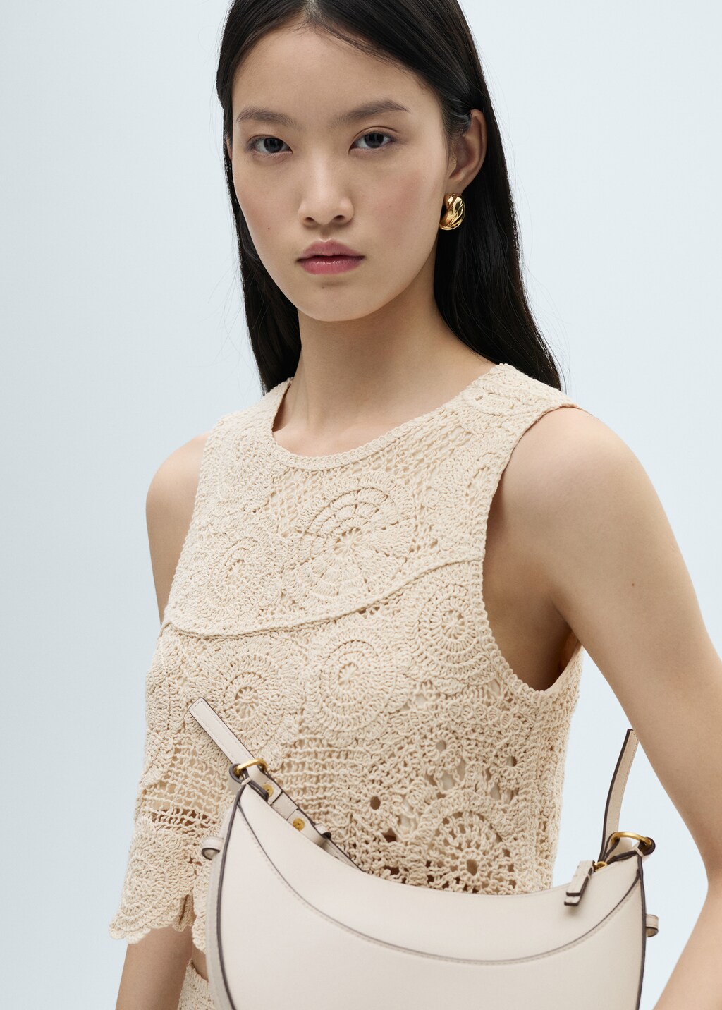 Floral Crochet Crop Top Women MANGO Indonesia floral-crochet-crop-top-women-mango-indonesia