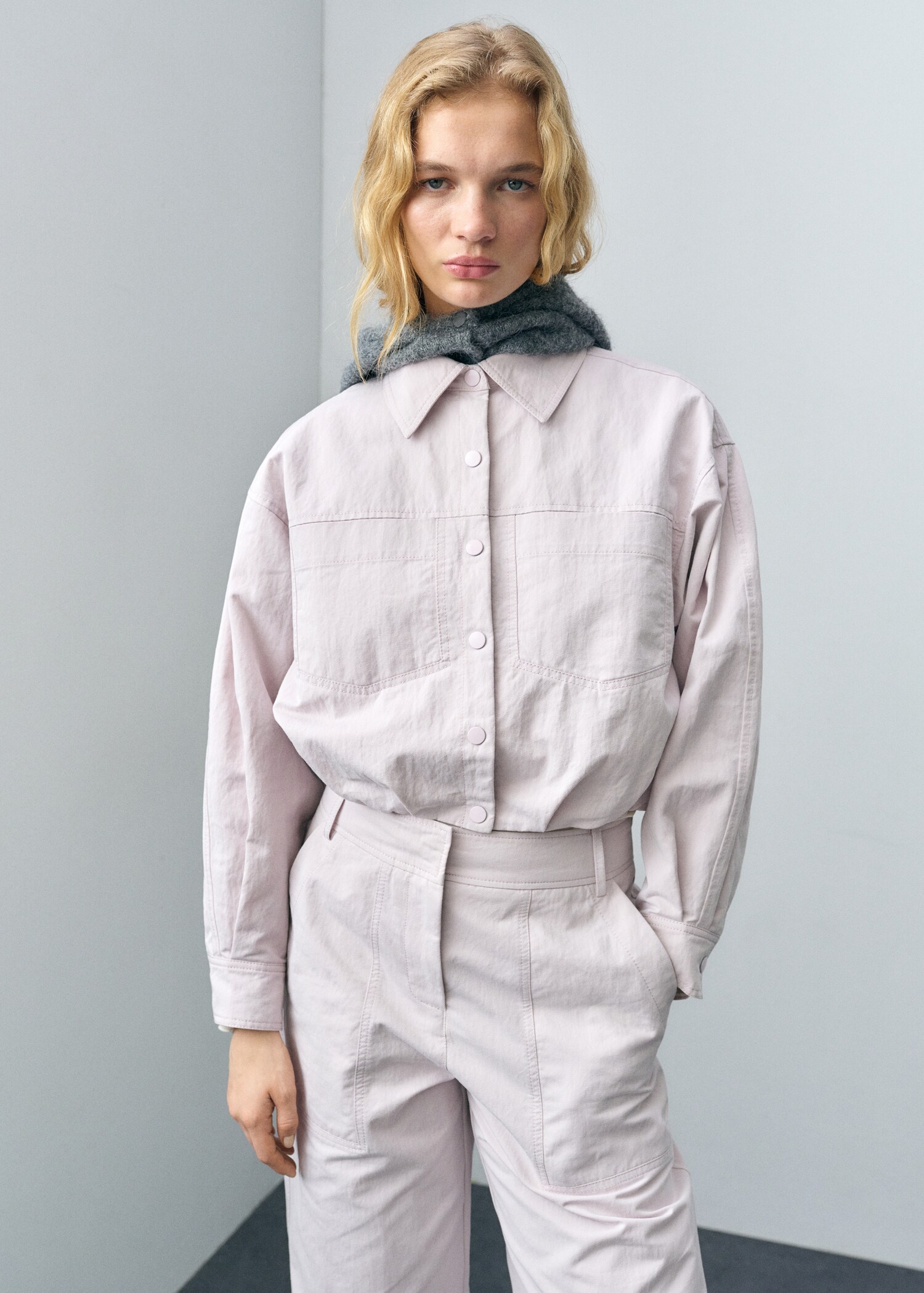 Gathered denim jacket - Medium plane