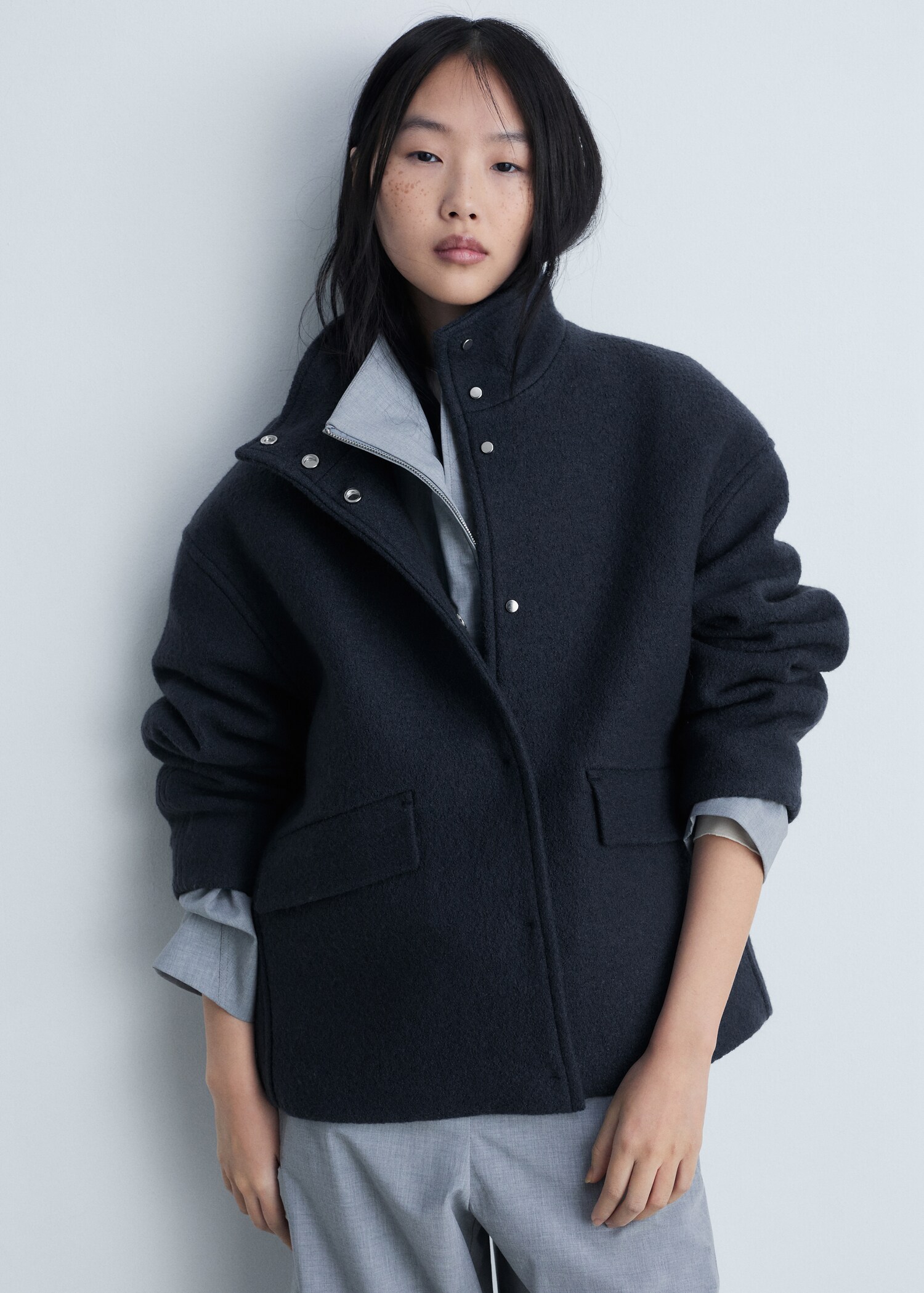 Wolljacke mit Rollkragen - Mittlere Ansicht