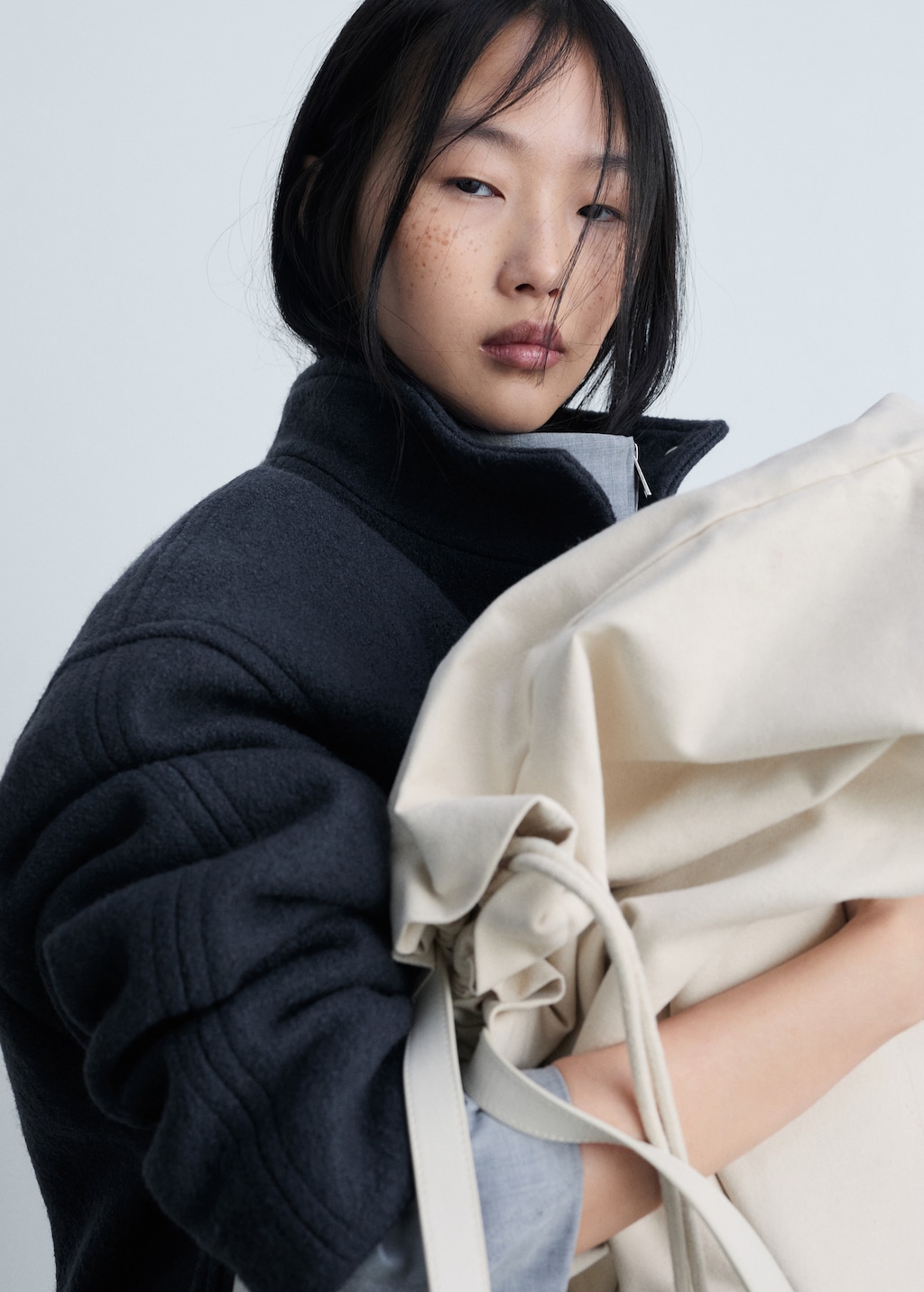Thumbnail of Turtleneck wool jacket - Ecru
