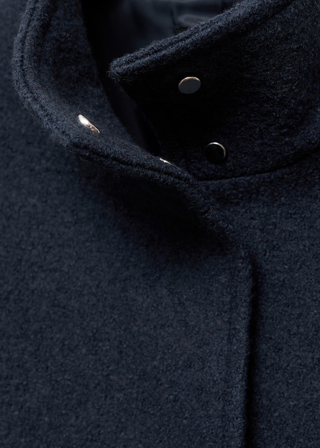 High collar wool jacket
