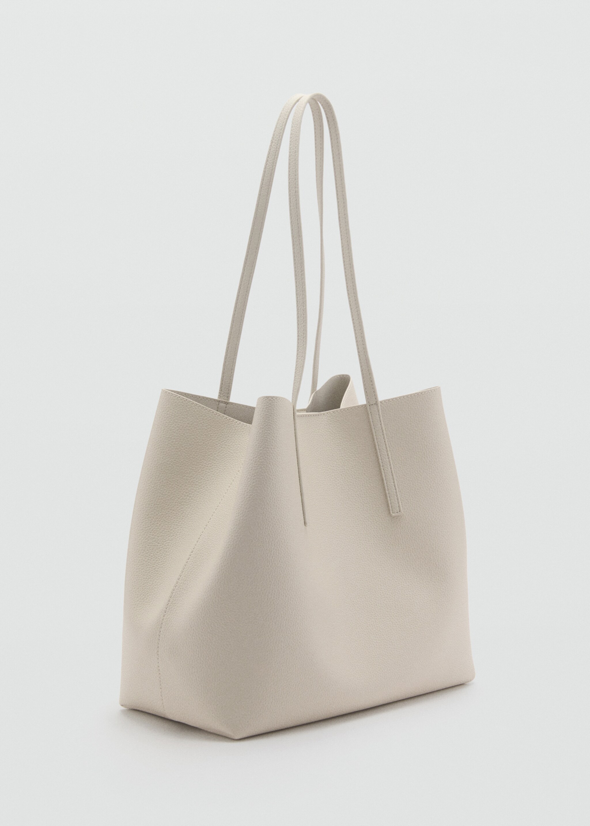 Pebbled effect shopper bag - Medium plane