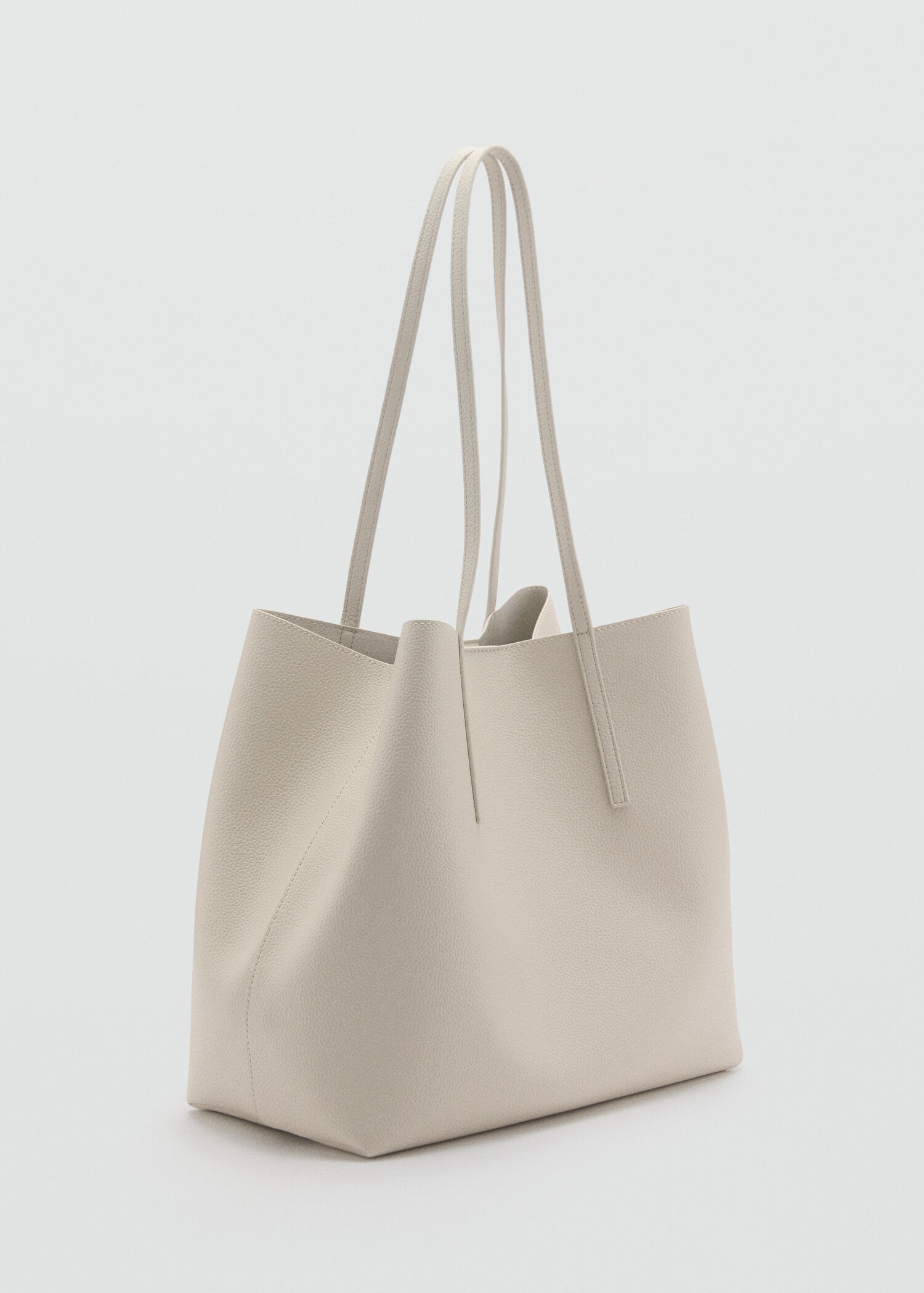 Pebbled effect shopper bag - Medium plane
