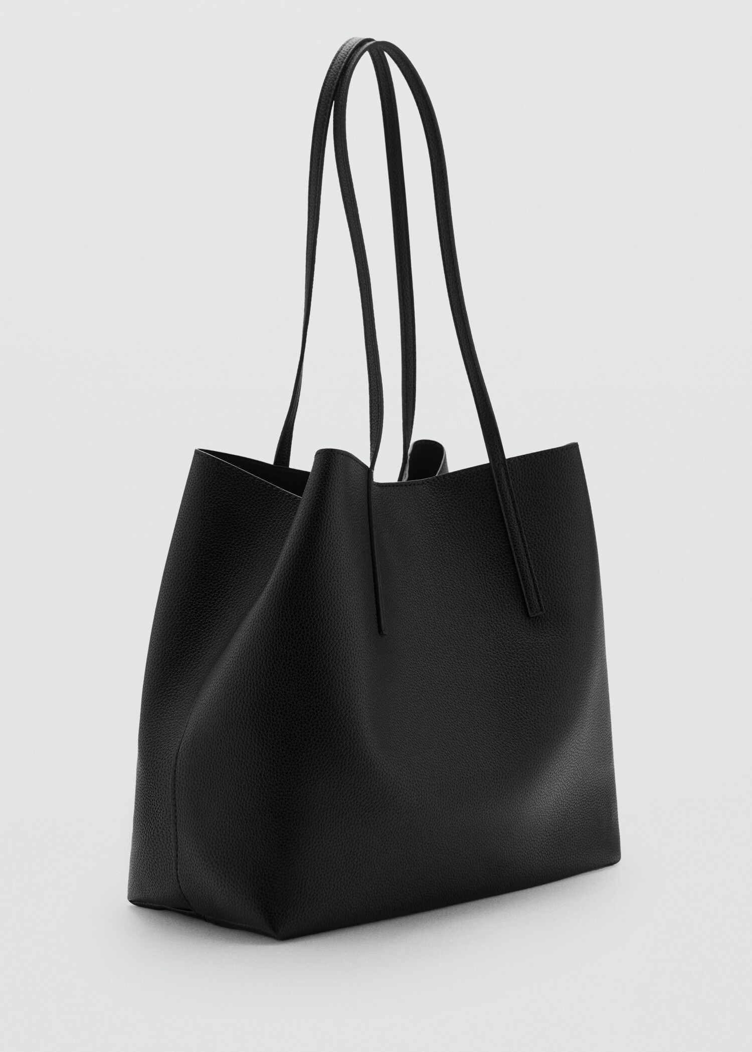 Pebbled effect shopper bag - Medium plane