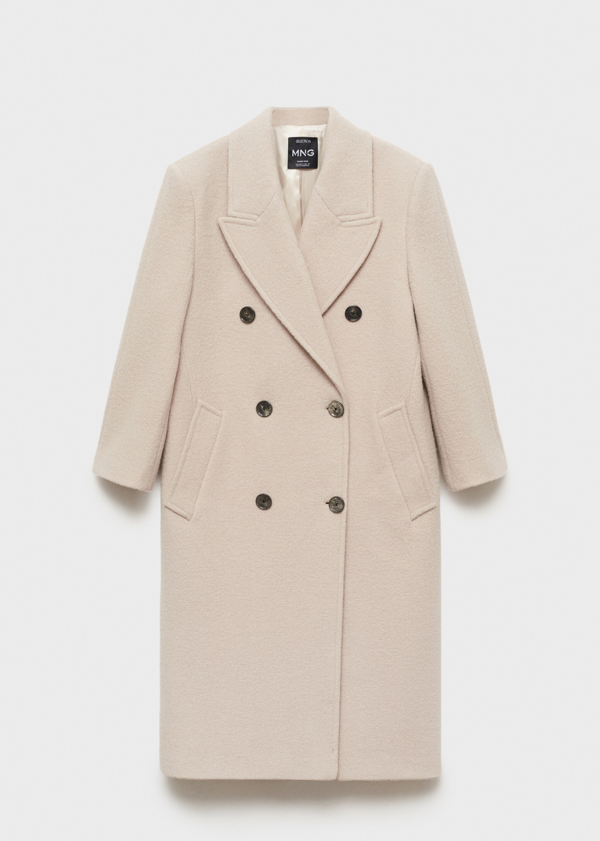 Structured virgin wool coat - Article without model