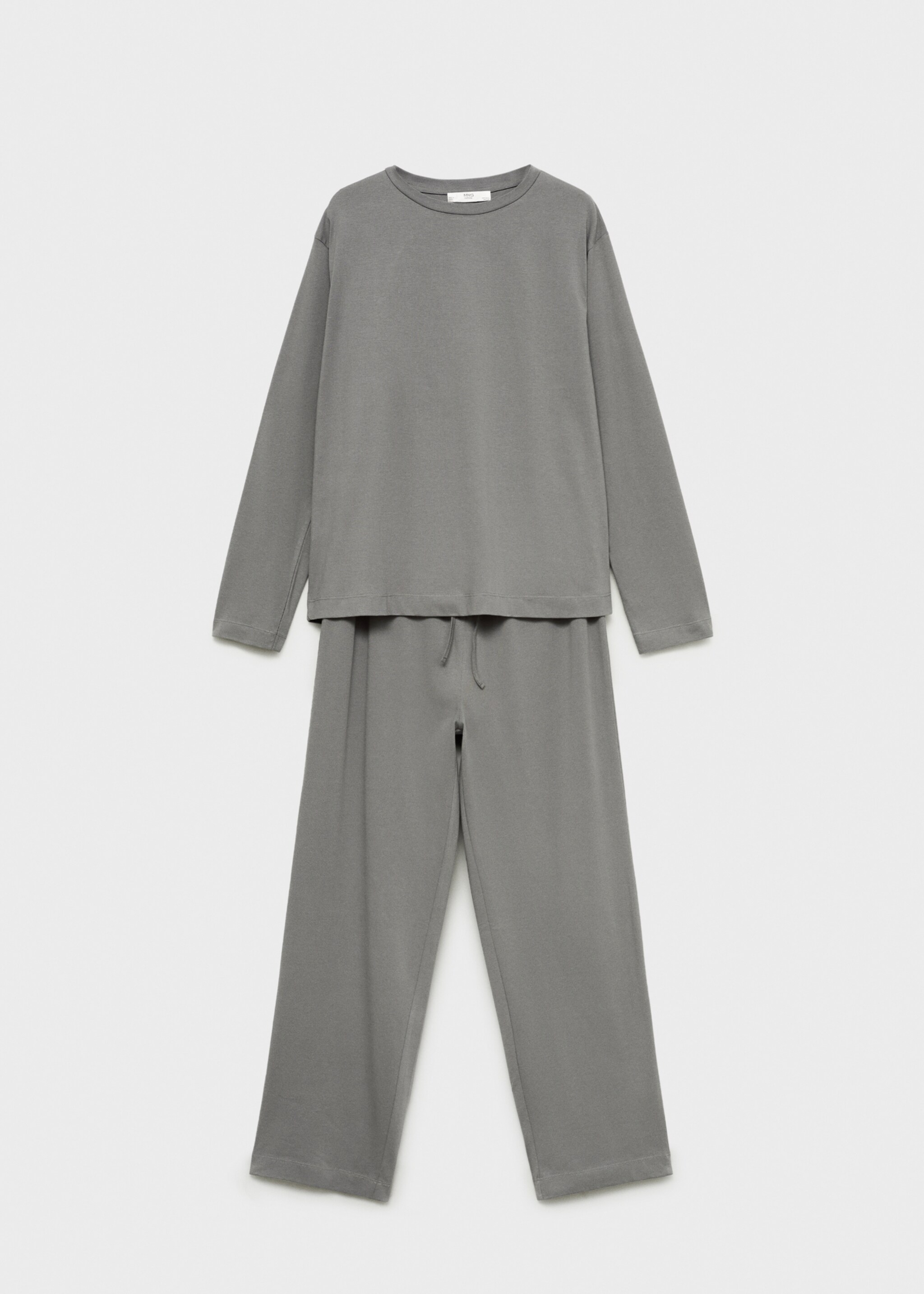Two-piece plain cotton pyjama set - Article without model