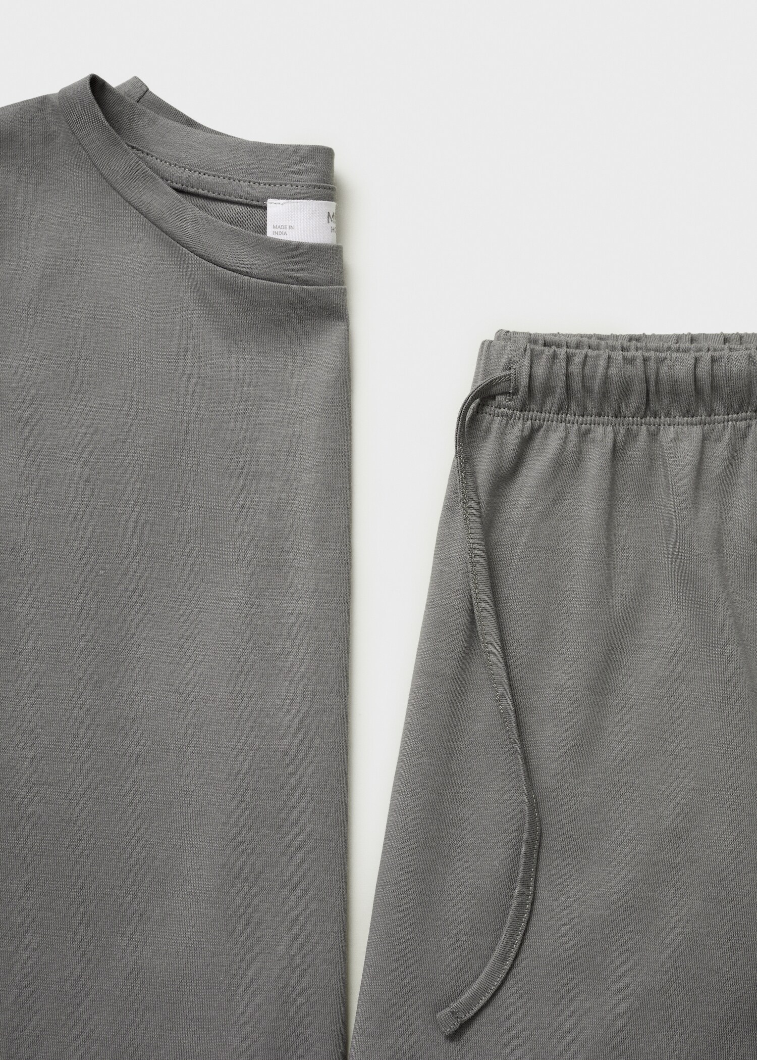 Two-piece plain cotton pyjama set - Details of the article 8