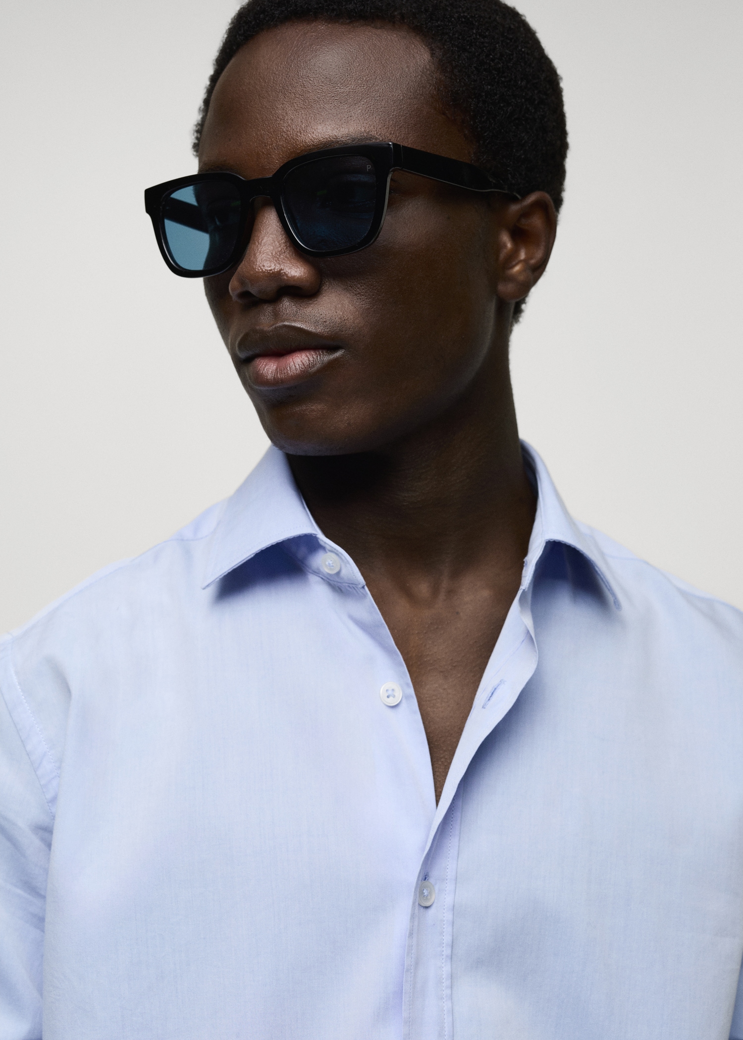 Camisa regular fit algodón fil-à-fil - Detalle del artículo 1