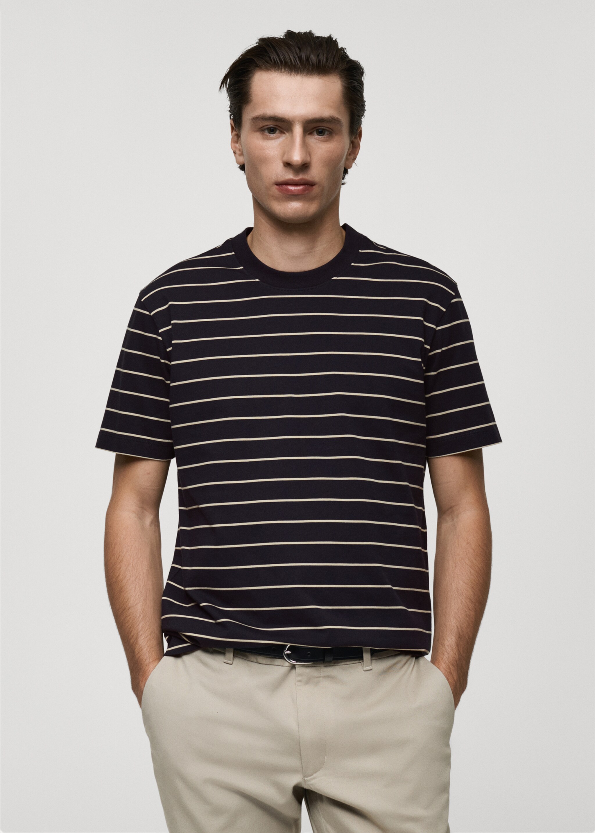 100% cotton striped t-shirt - Medium plane