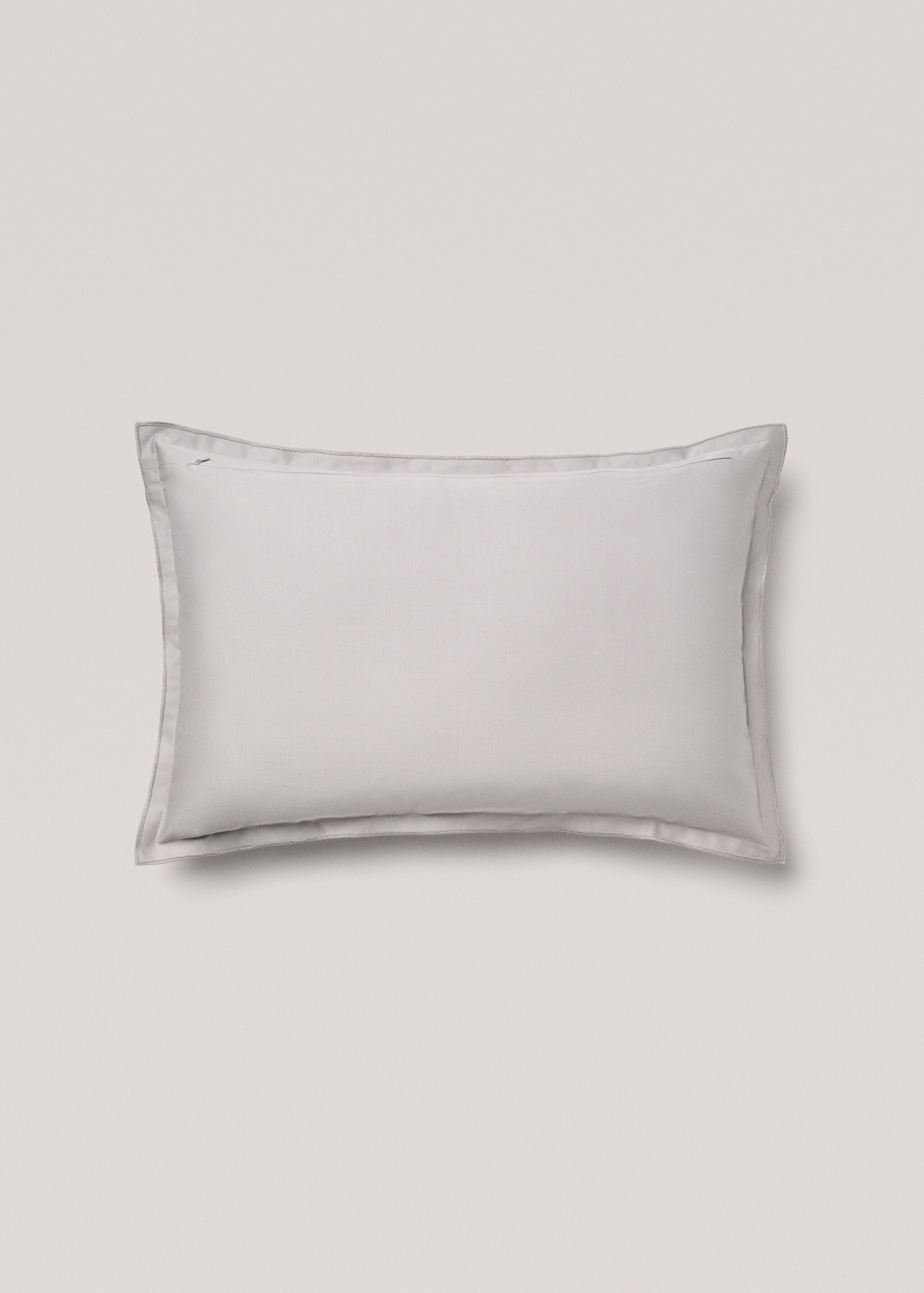 Satin cushion cover 40x60 cm - Details of the article 1, Light/Pastel Grey. Ref: 87082892-00.