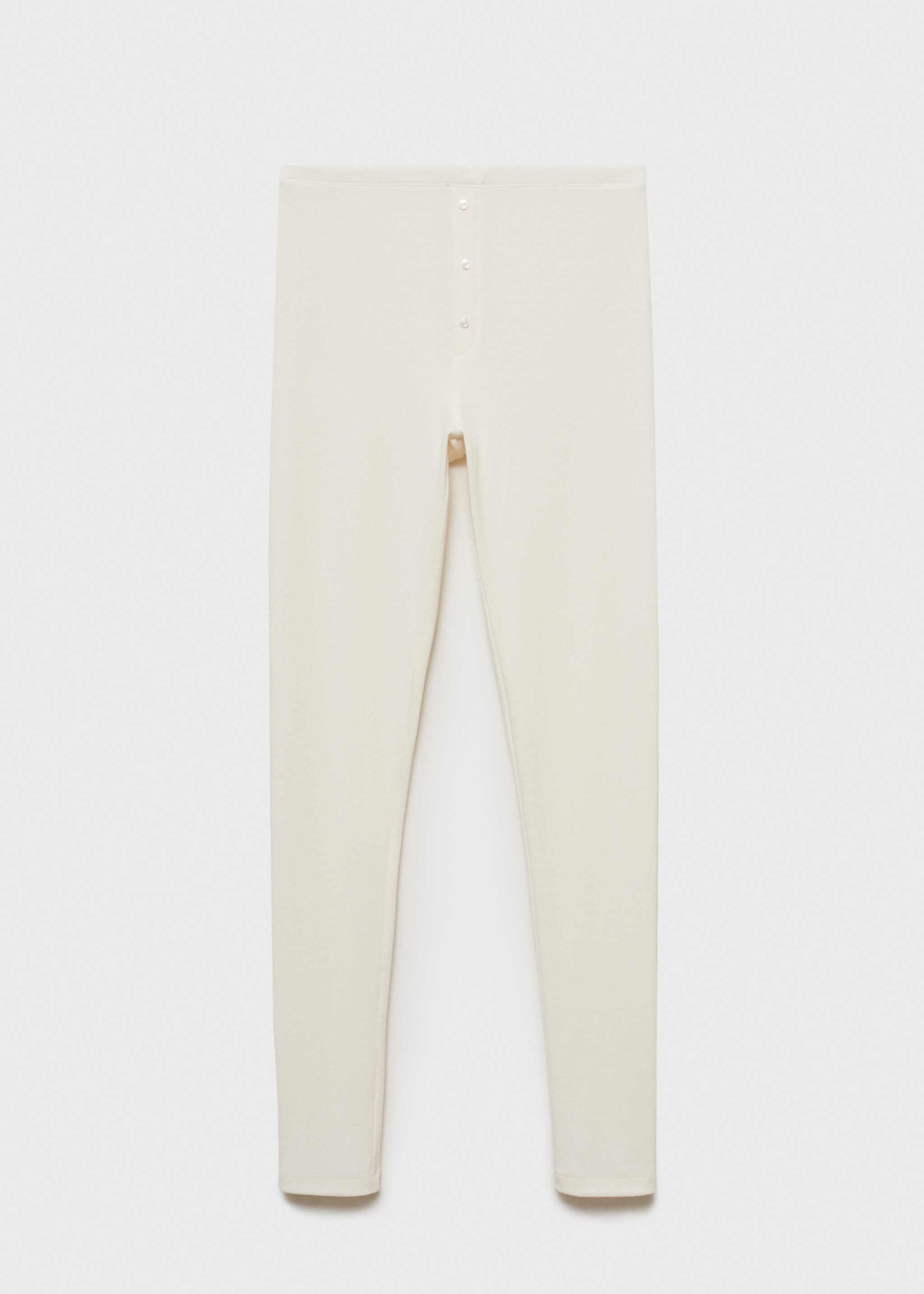 Long rib-knit trousers - Article without model