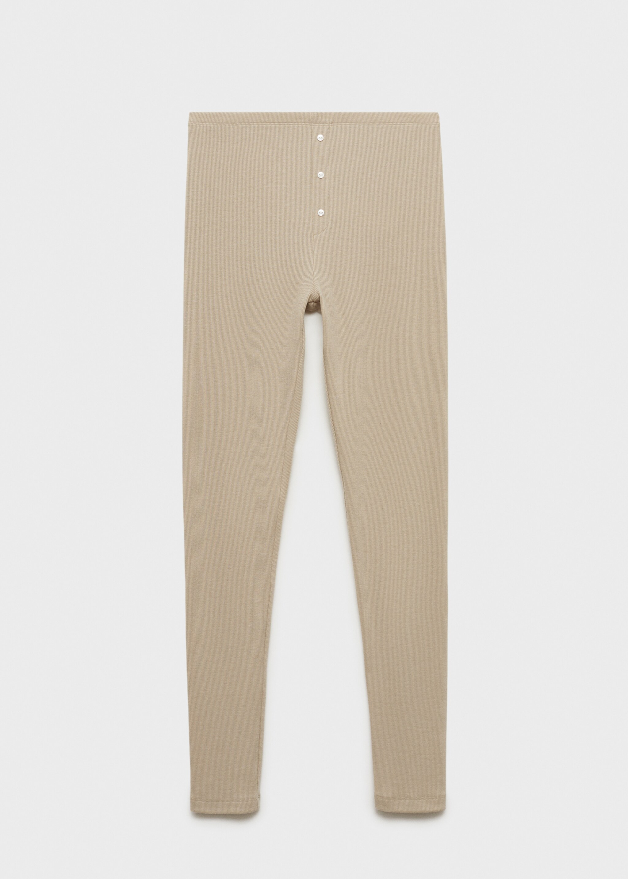 Long rib-knit trousers - Article without model