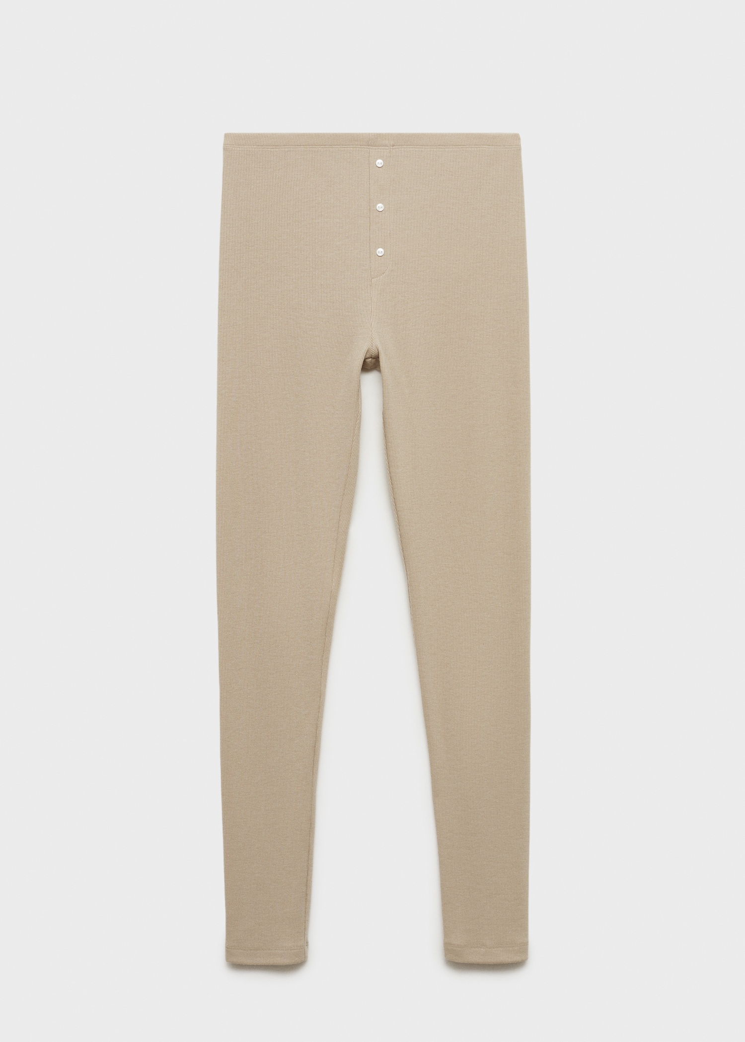 Long rib-knit trousers - Article without model