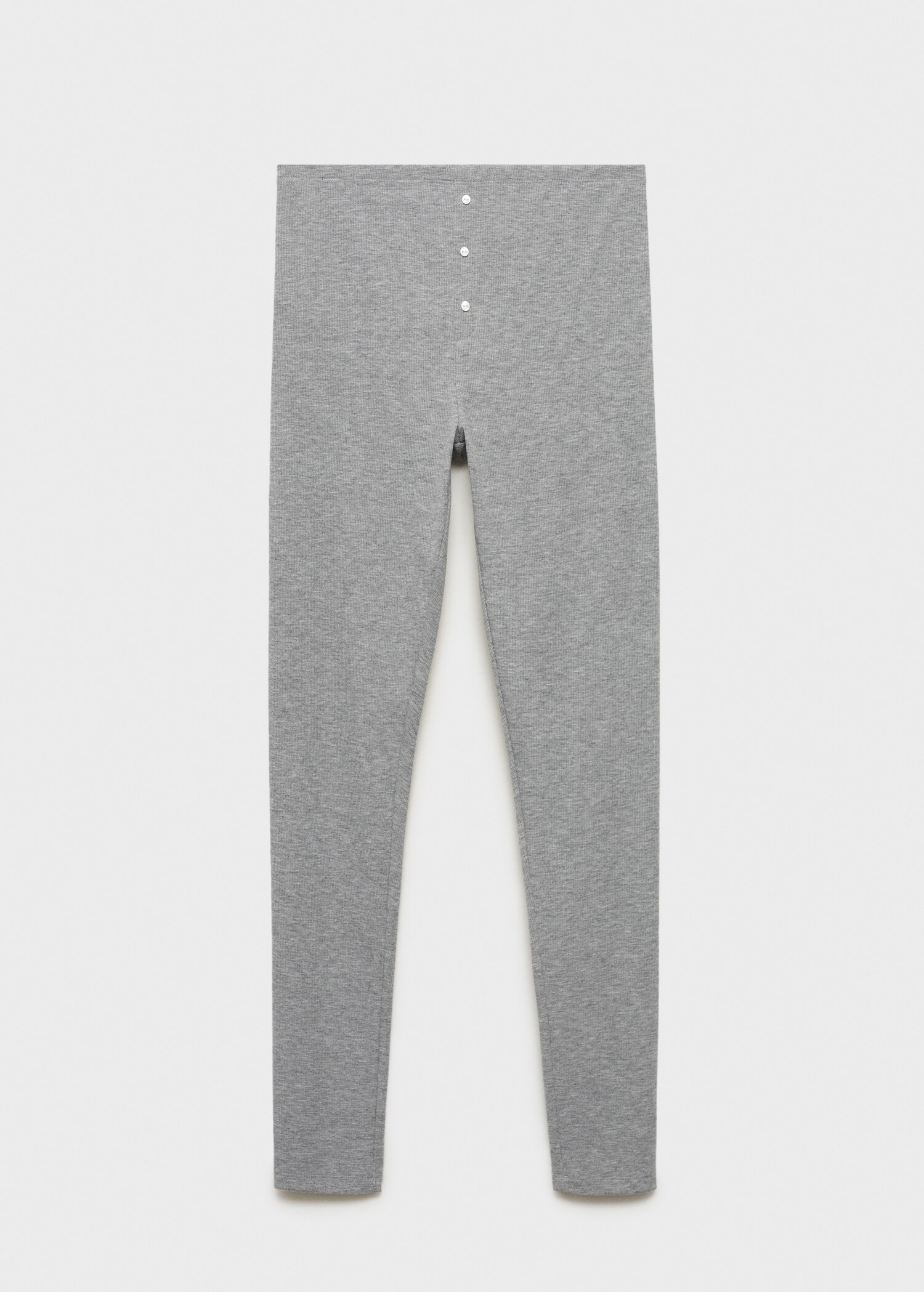 Long rib-knit trousers - Article without model