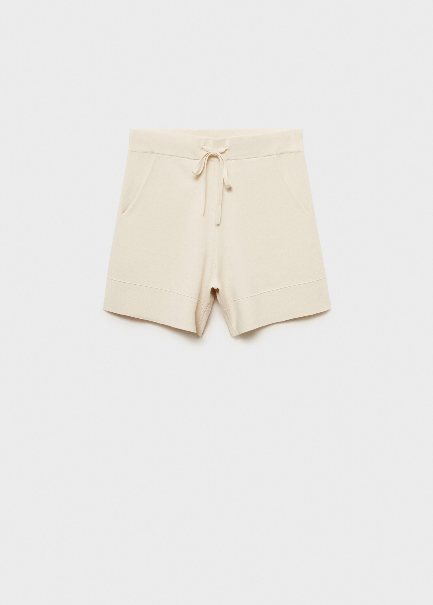 Ribbed knitted shorts - Article without model