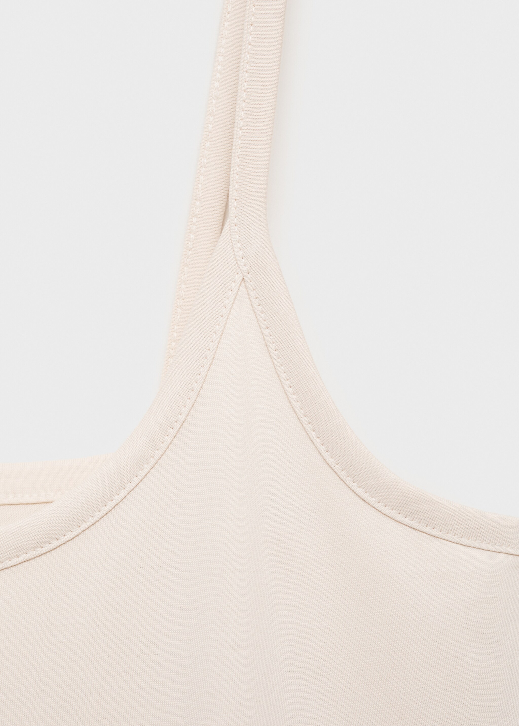 Camisa de noite lisa de algodão com alças - Pormenor do artigo 8
