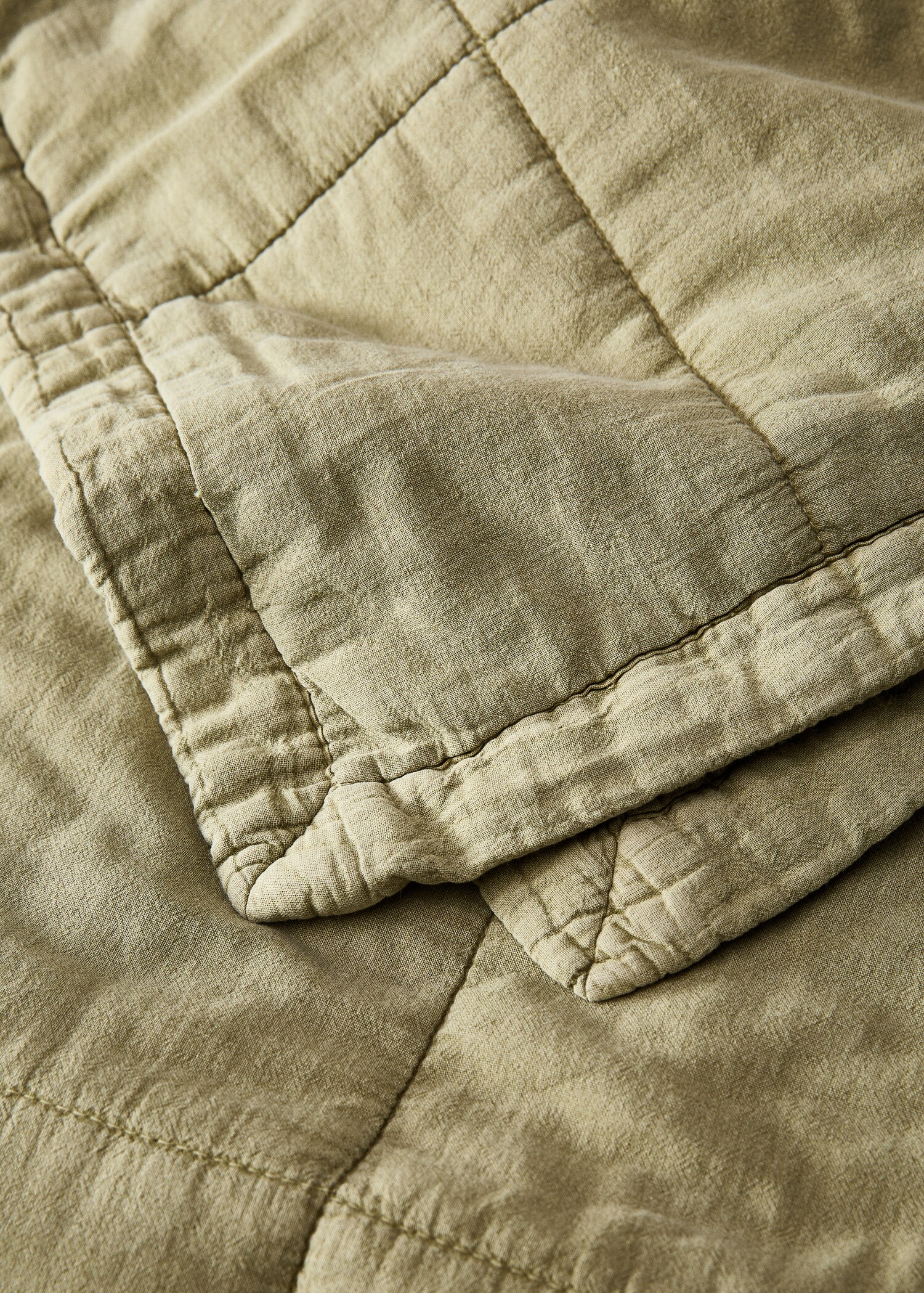 Édredon coton garment-dyed carreaux lit 90/105 cm - Détail de l'article 2