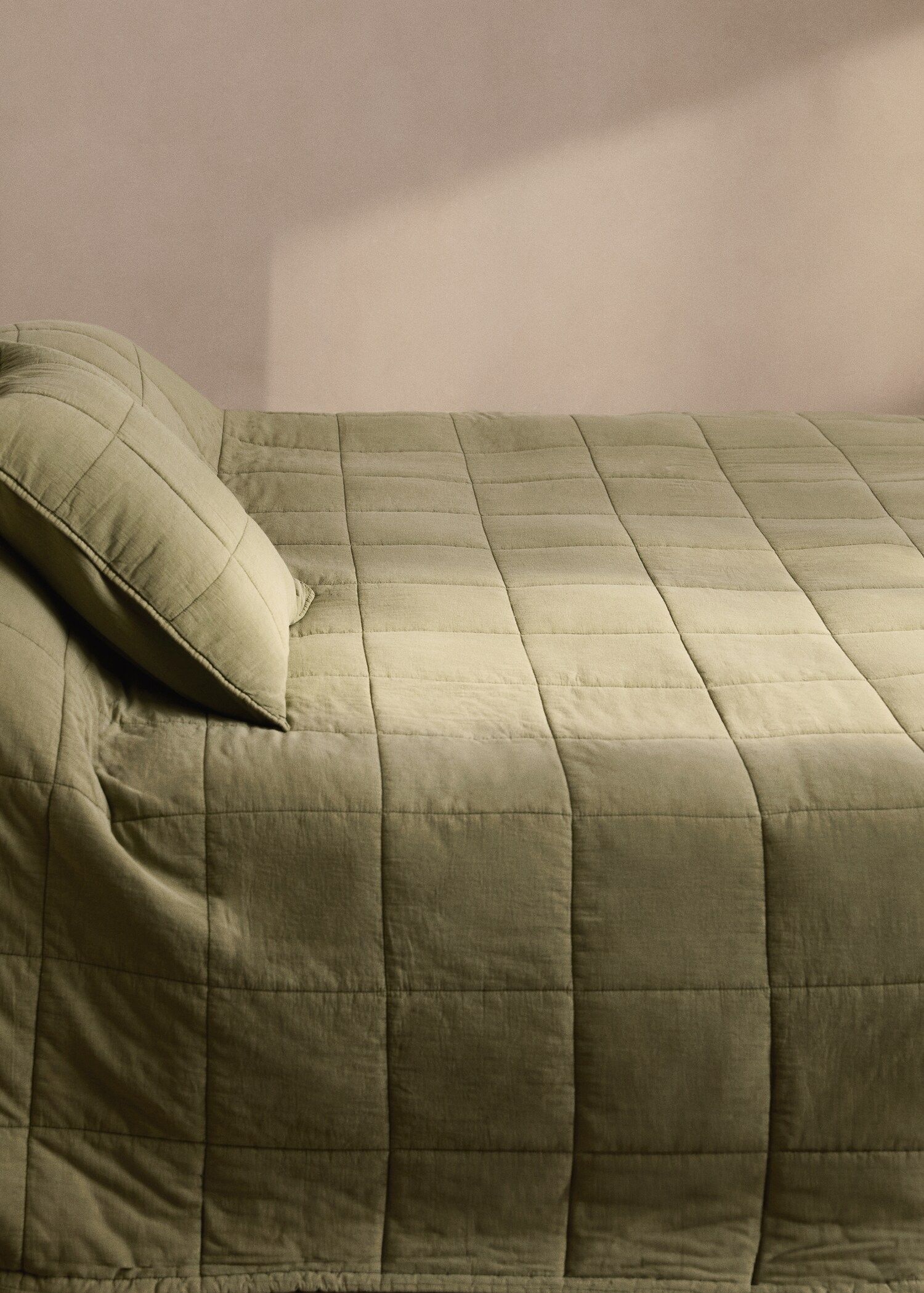 Édredon coton garment-dyed carreaux lit 90/105 cm - Détail de l'article 7