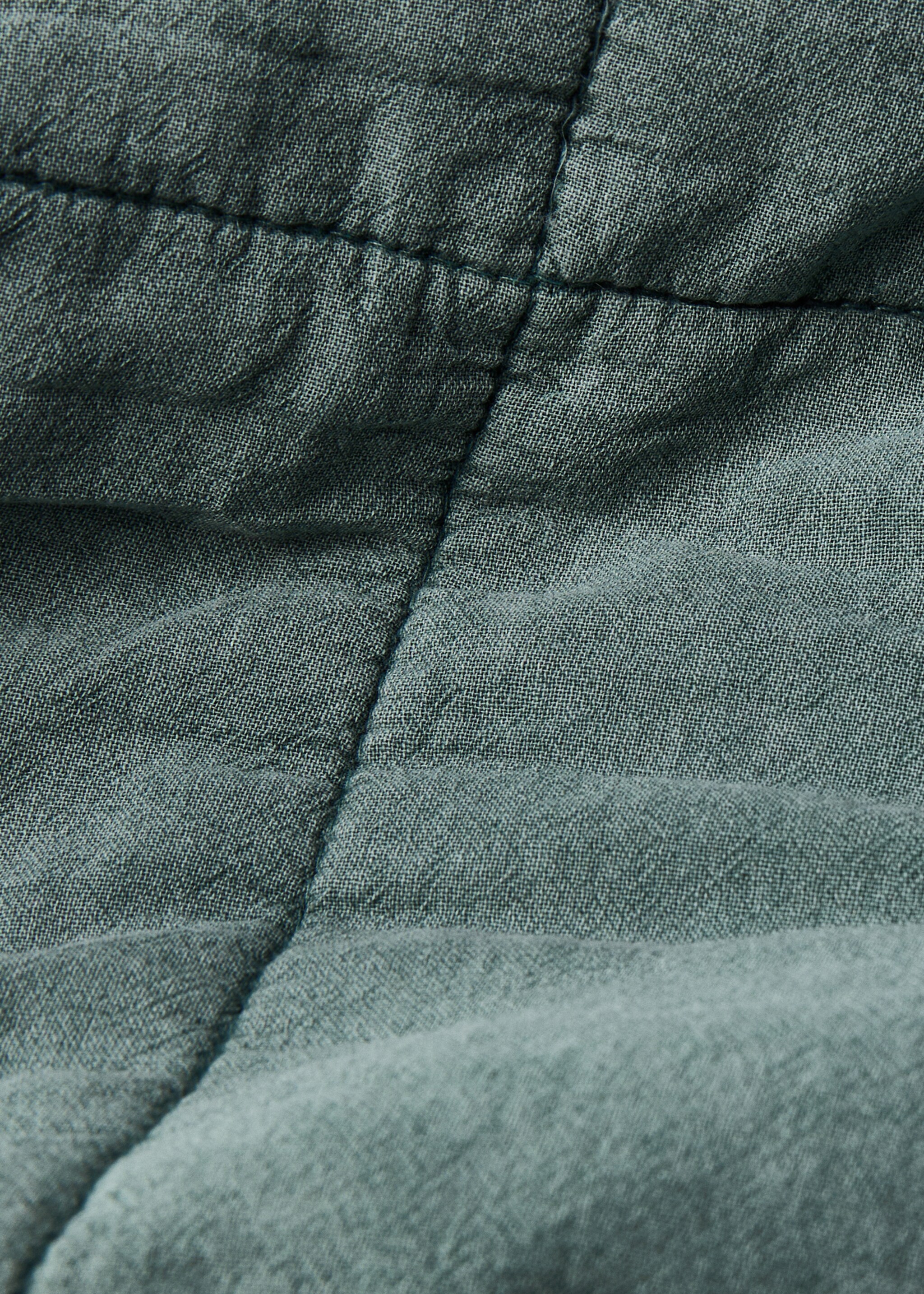 Garment-dyed rutigt bomullspåslakan för 90/105 cm säng - Detaljer om artikeln 2
