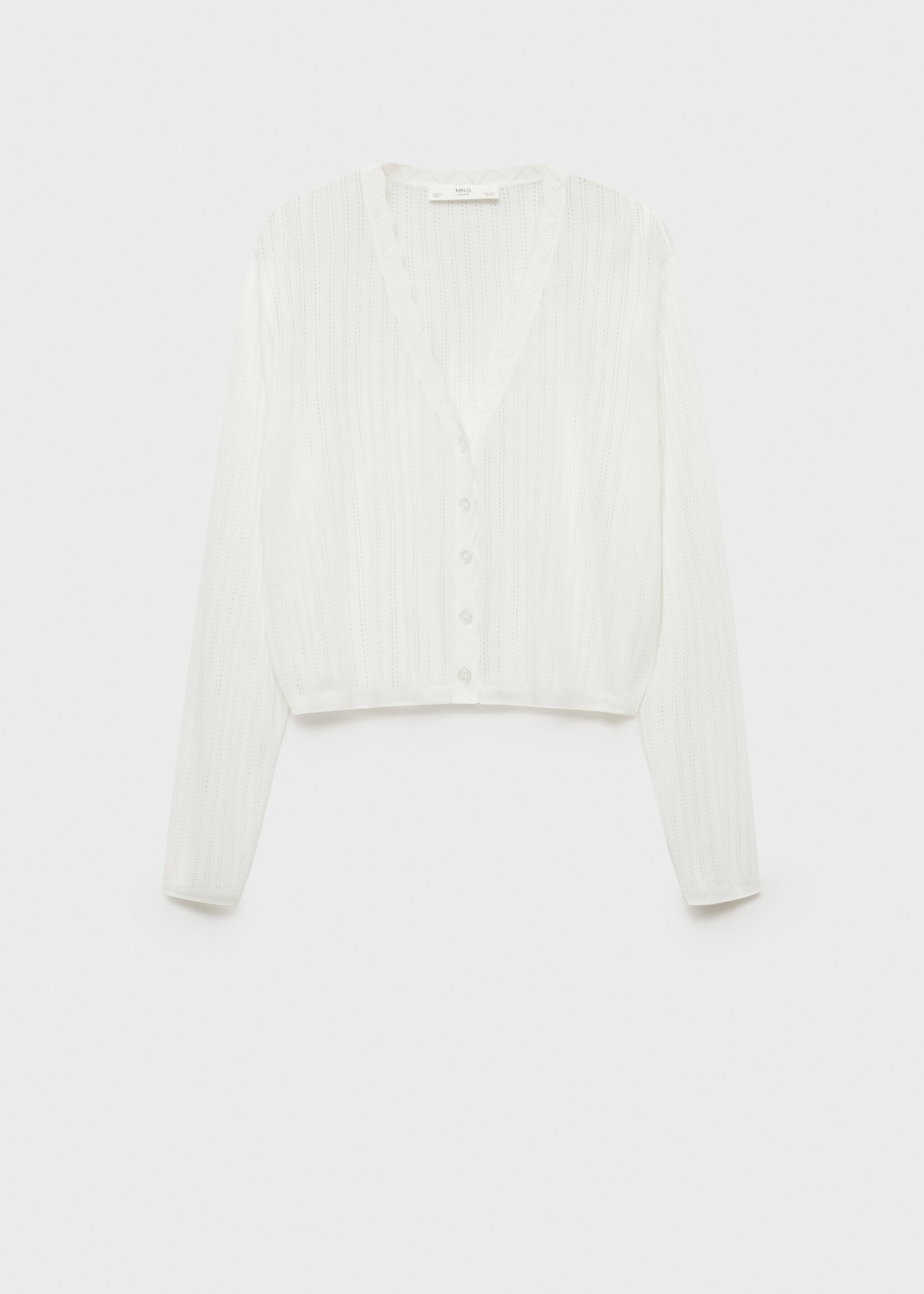 Pyjama cardigan with openwork detail - Article without model