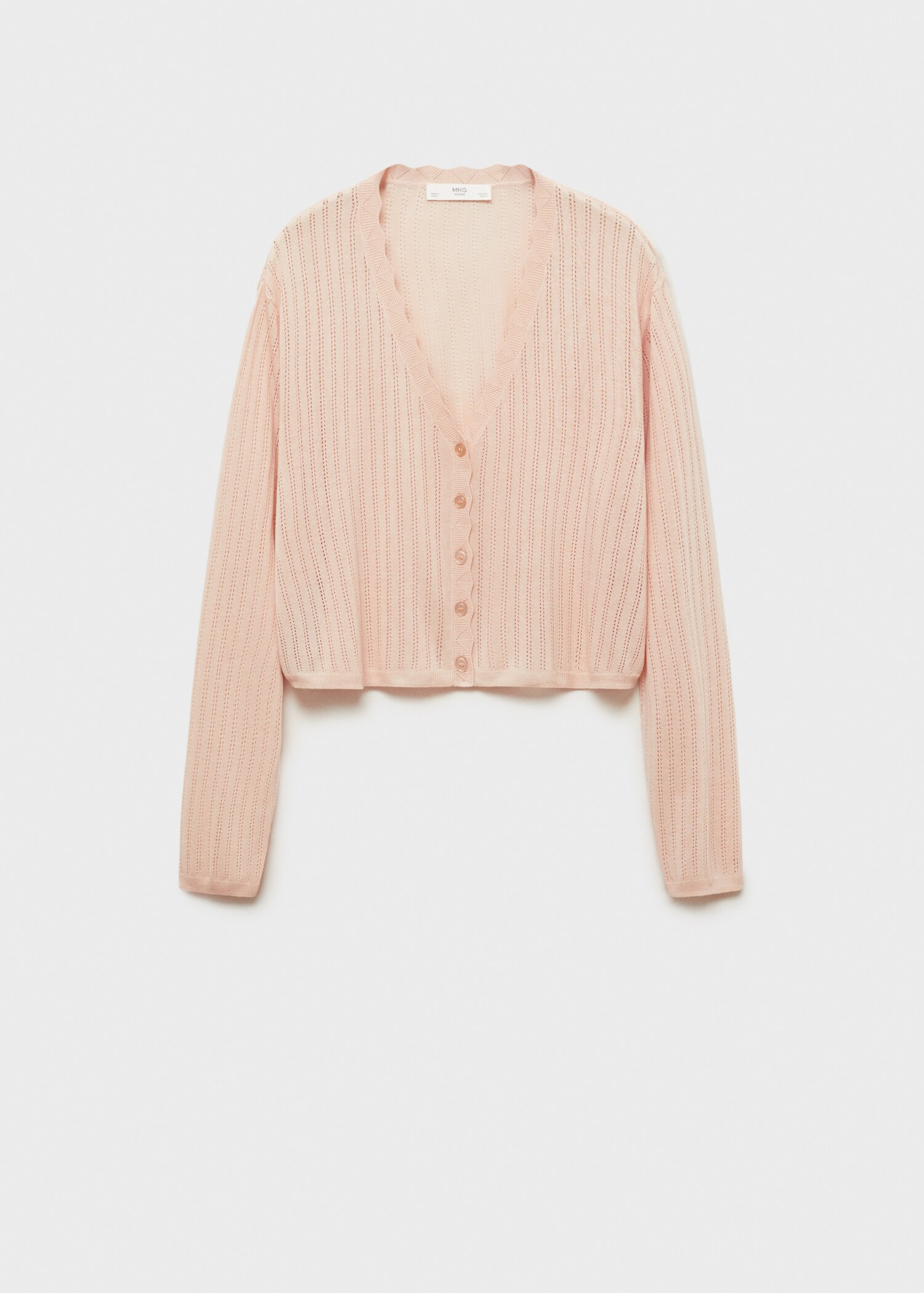 Pajama cardigan with openwork detail - Article without model